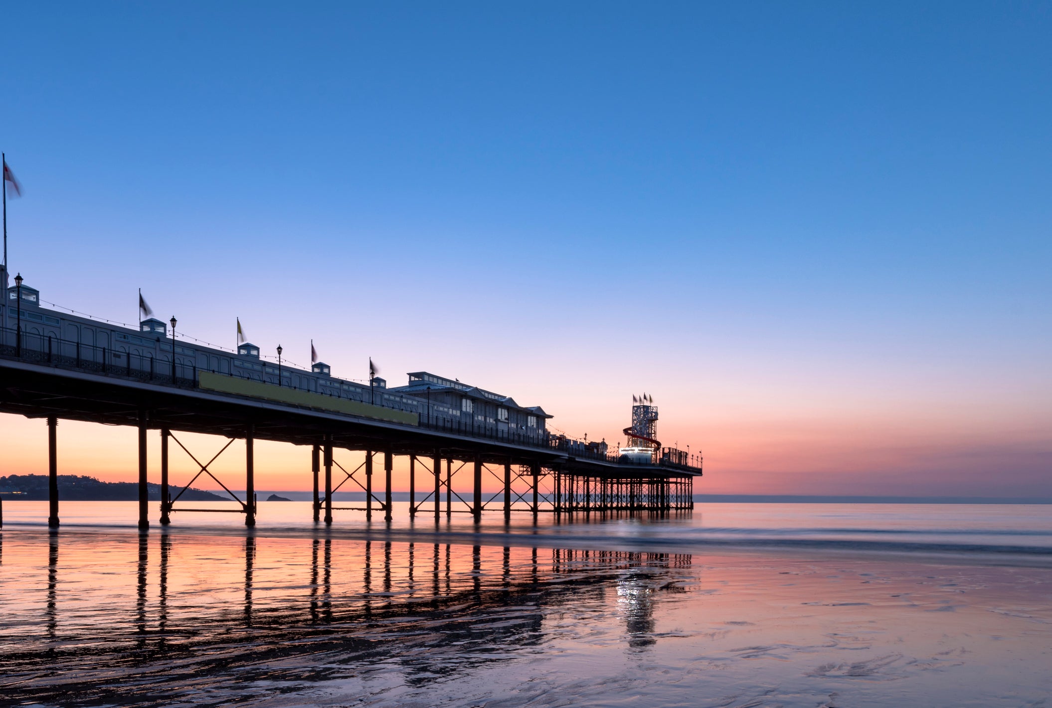 Rise and shine: the morning sun brings the seaside town of Paignton to life