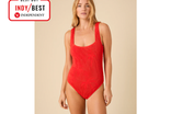 Best swimsuit IndyBest review Nobody’s Child red ribbed jacquard swimsuit