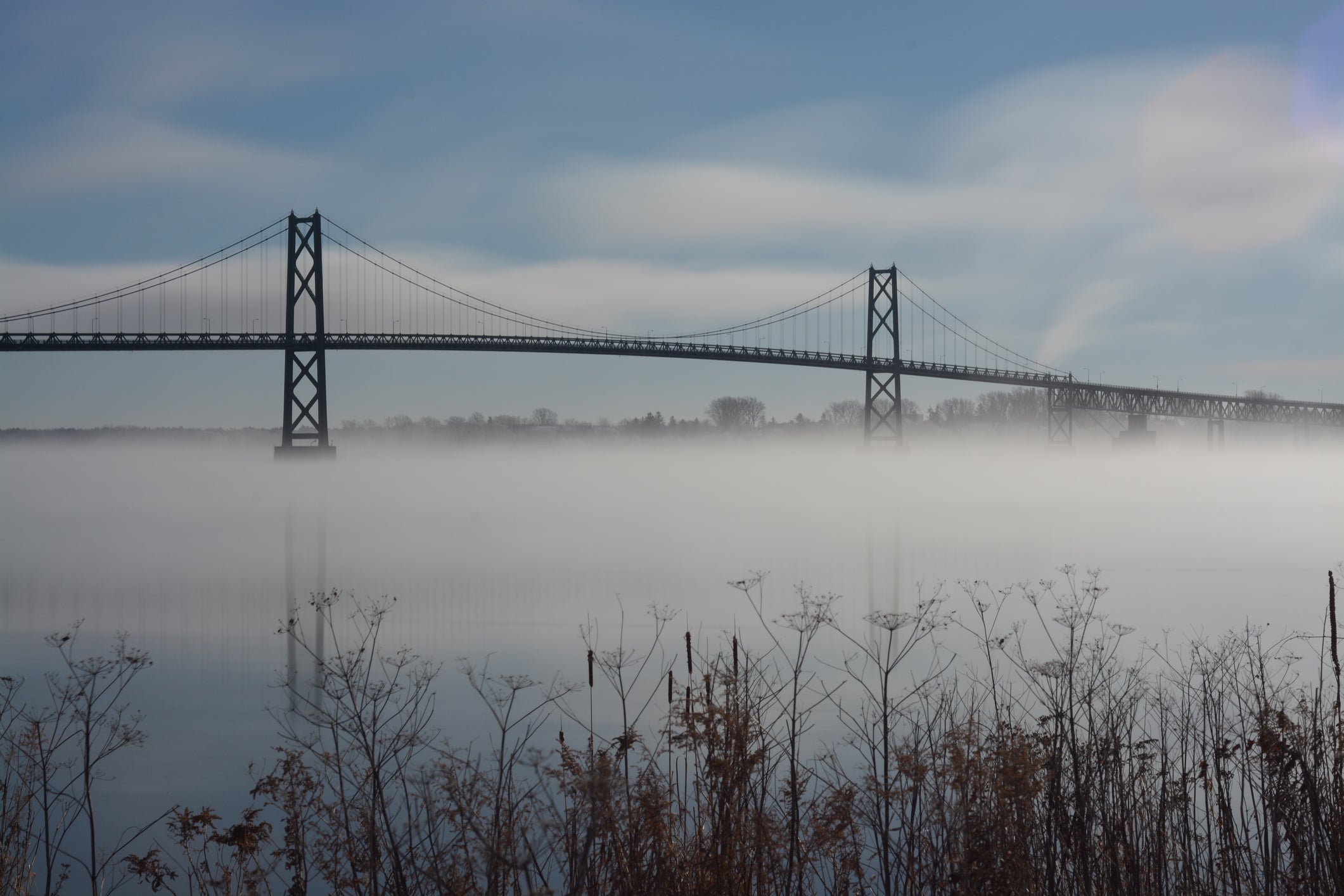 Vehicle traffic across the Ogdensburg-Prescott International Bridge (above) between Ontario and New York dropped 31 percent in April