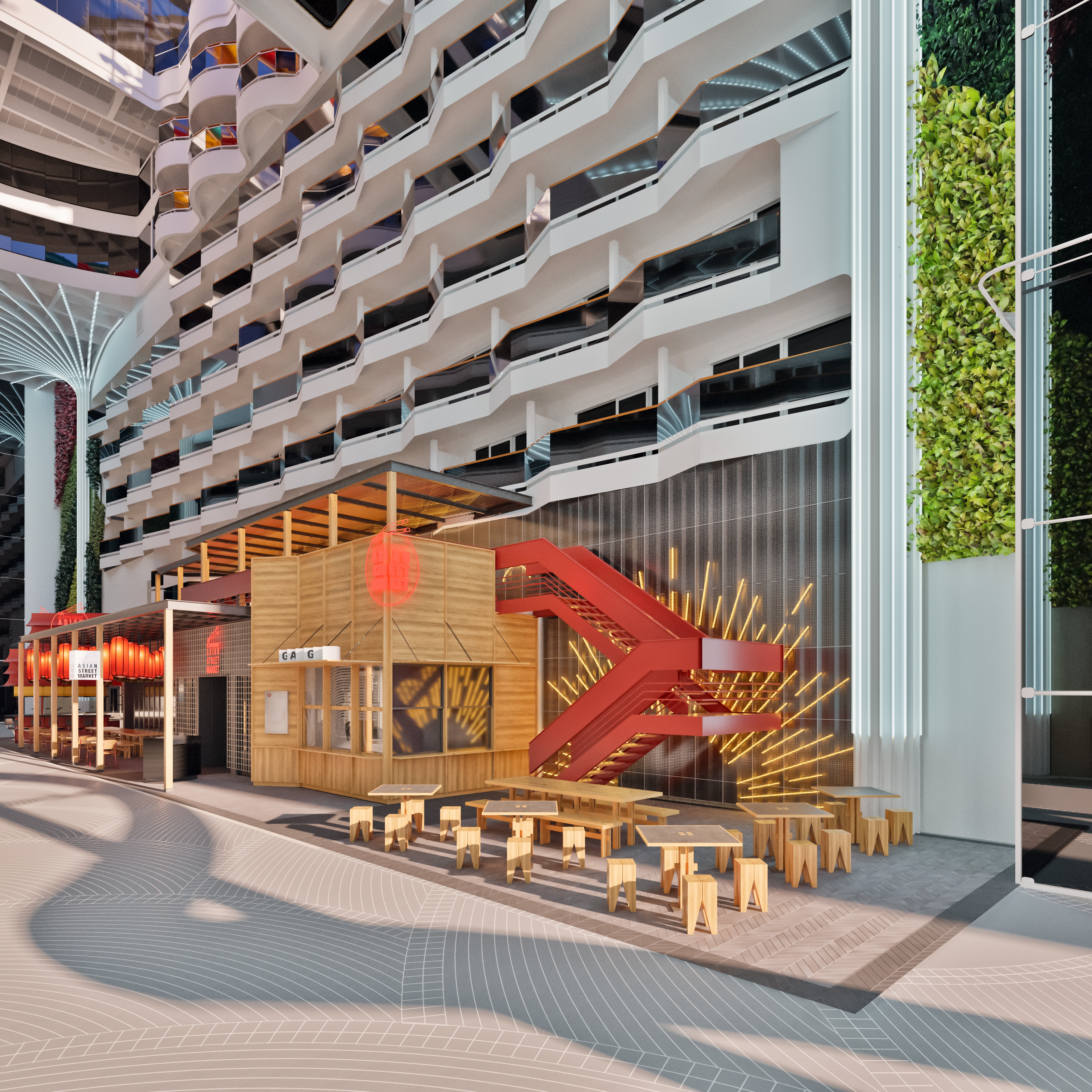 Passengers can enjoy a pan-Asian restaurant aboard MSC World Asia