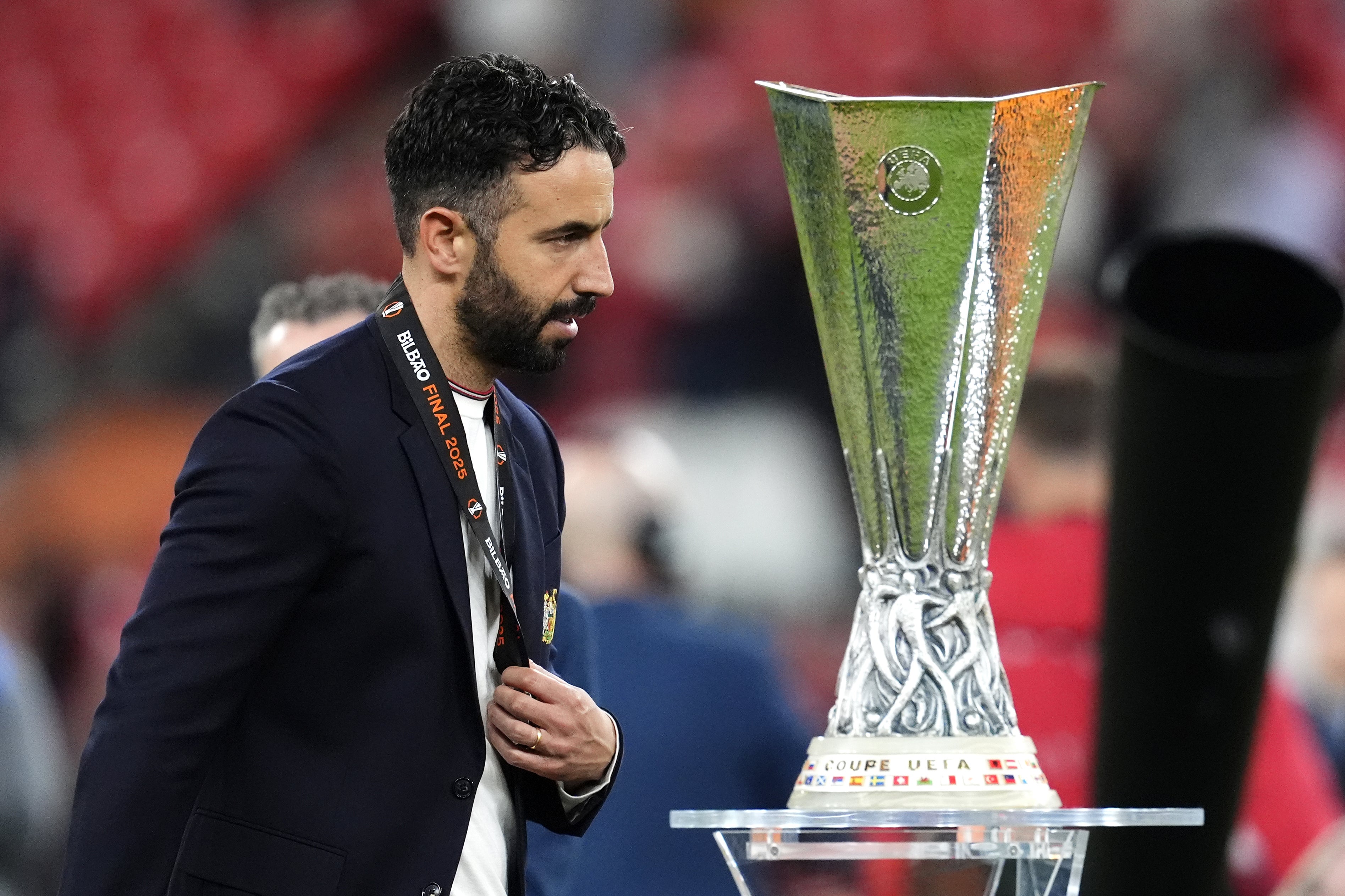 Ruben Amorim was unable to end a frustrating first season with the Europa League (Nick Potts/PA)