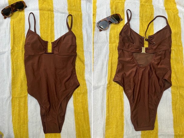 Best swimsuit IndyBest review New Look dark brown U wire swimsuit
