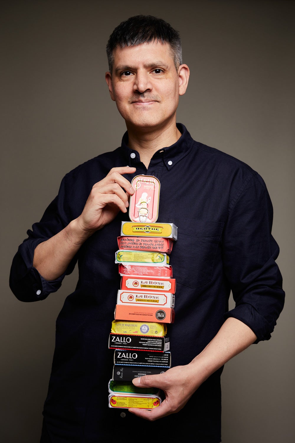 Patrick Martinez among his prized tins – part deli staple, part edible treasure trove