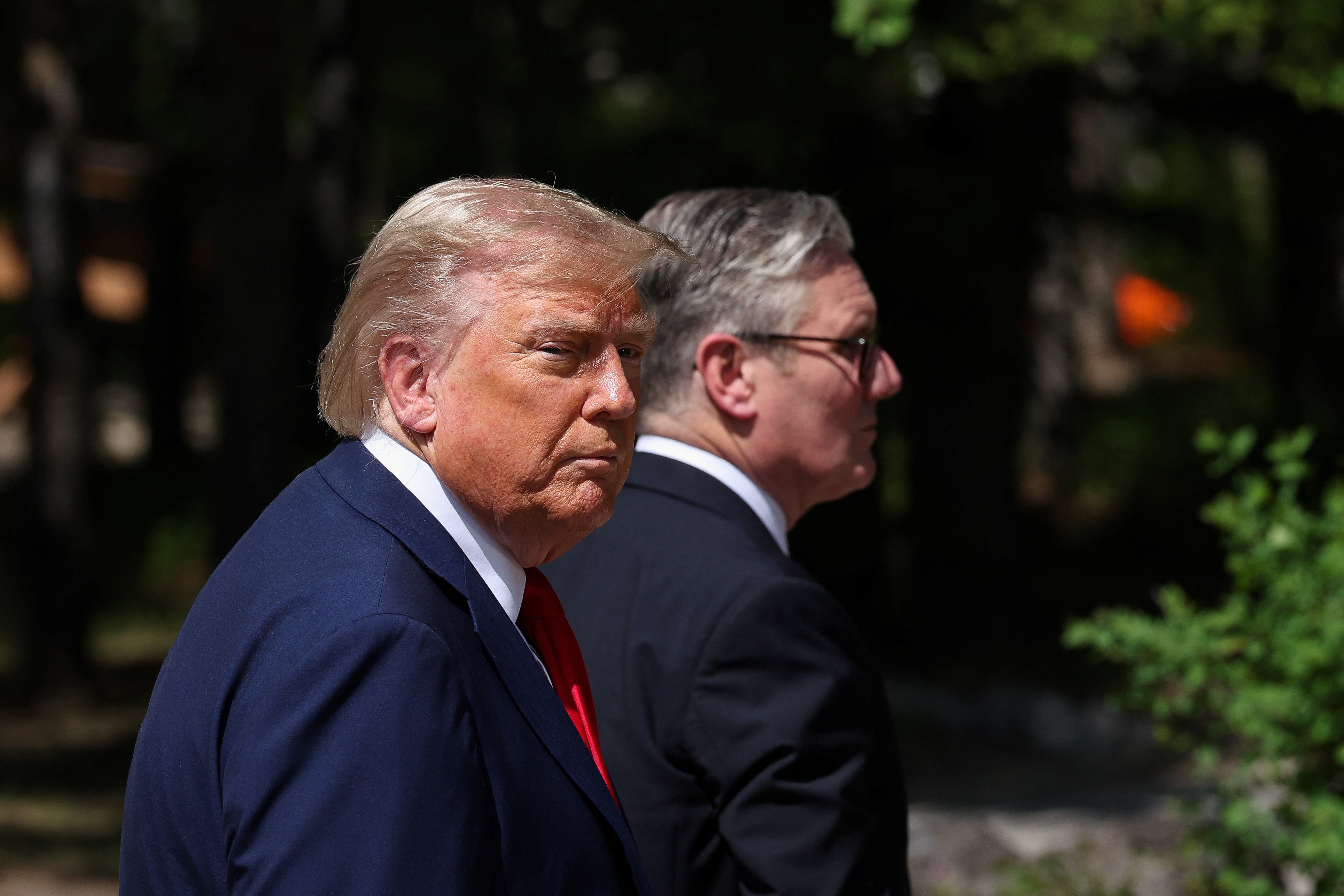 Donald Trump and Sir Keir Starmer (Suzanne Plunkett/PA)