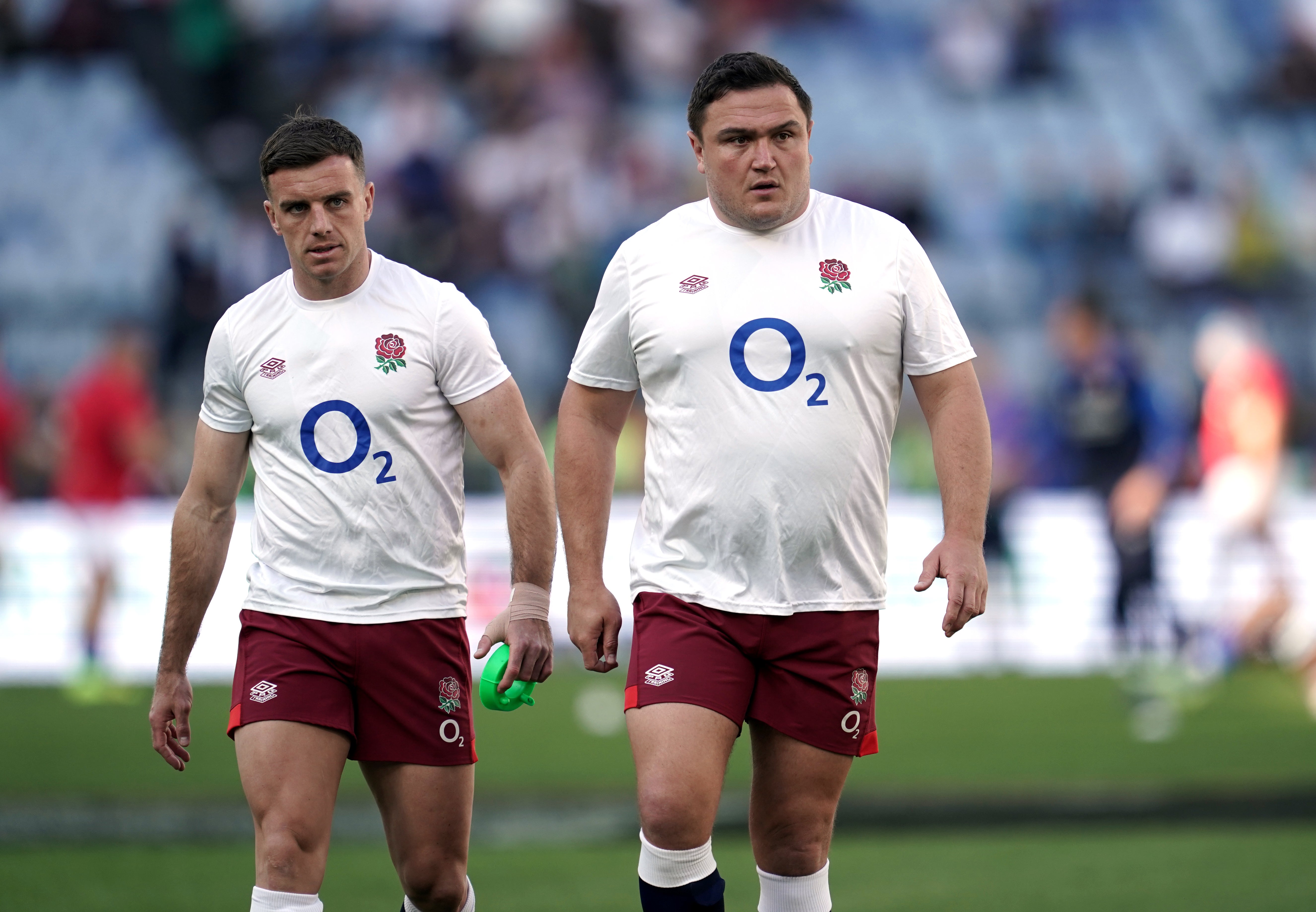 George Ford (left) and Jamie George (right) will co-captain England on Saturday