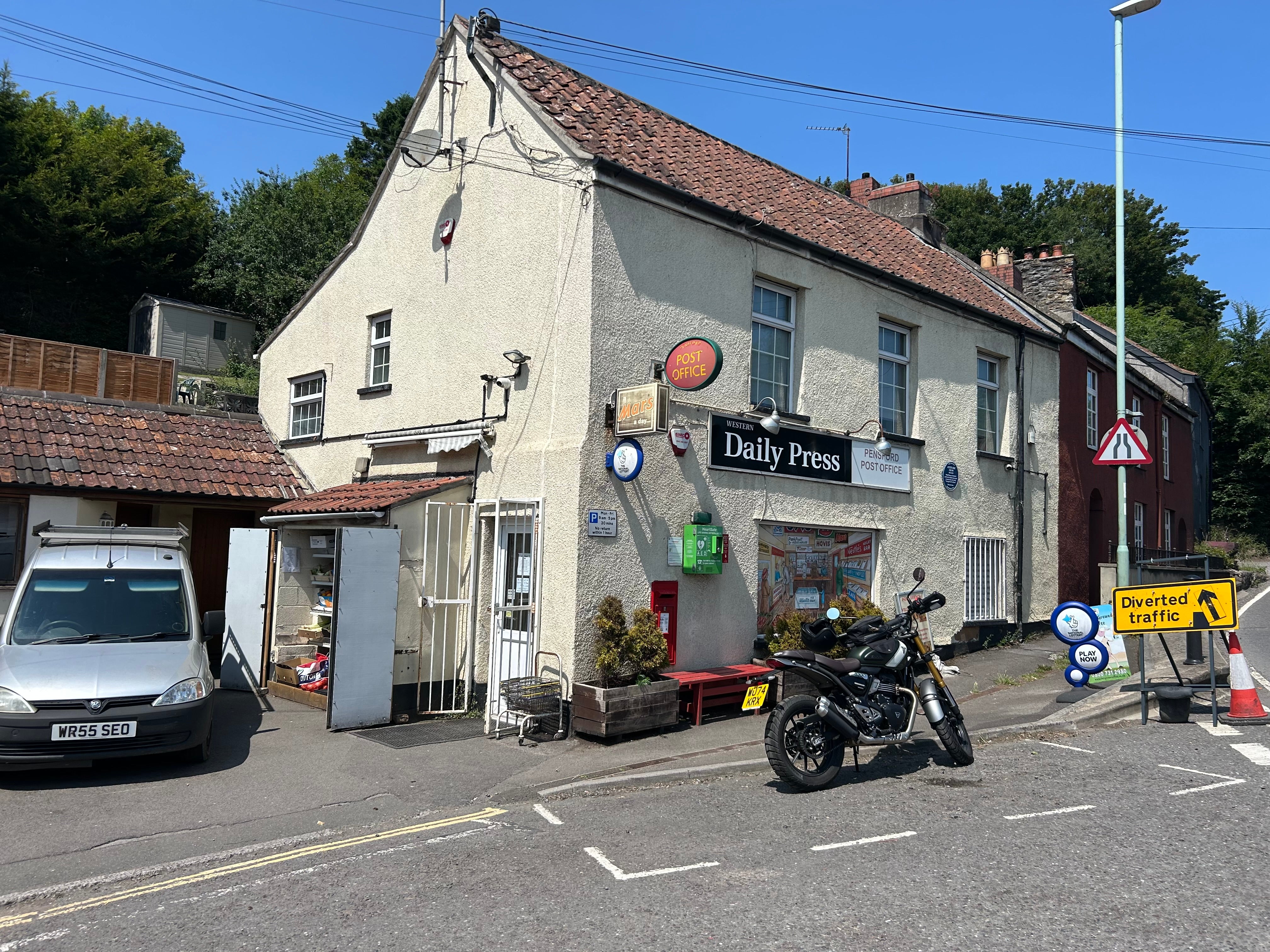 The post office in Pensford, Somerset, which is under threat by a decision to close a small delivery office inside, by Royal Mail