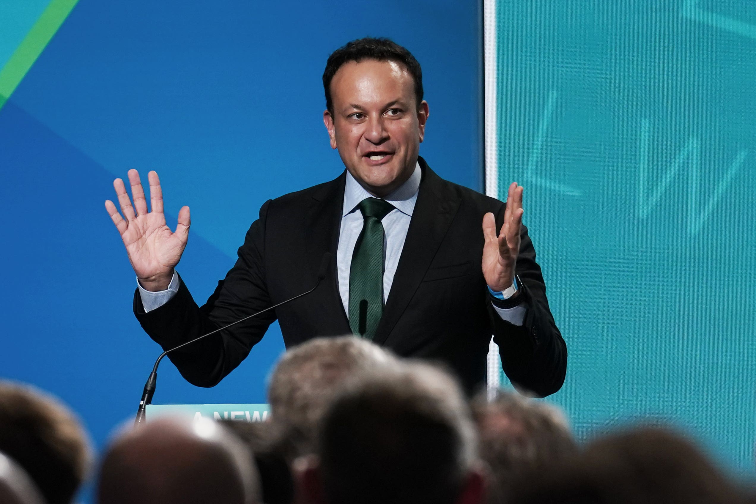 Leo Varadkar said that Irish unity would become ‘centre stage’ if Reform UK leader Nigel Farage was elected UK prime minister (Brian Lawless/PA)