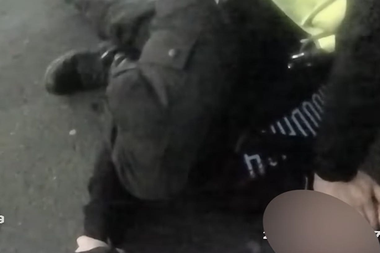 Screen grab taken from CCTV dated 27/01/24 issued by Dorset Police shows Pc Lorne Castle behaving aggressively and using unreasonable force when arresting a 15-year-old boy to combat misinformation. The officer was dismissed after a disciplinary hearing held by Dorset Police following the incident in Bournemouth town centre on January 27 2024. Issue date: Tuesday June 3, 2025.