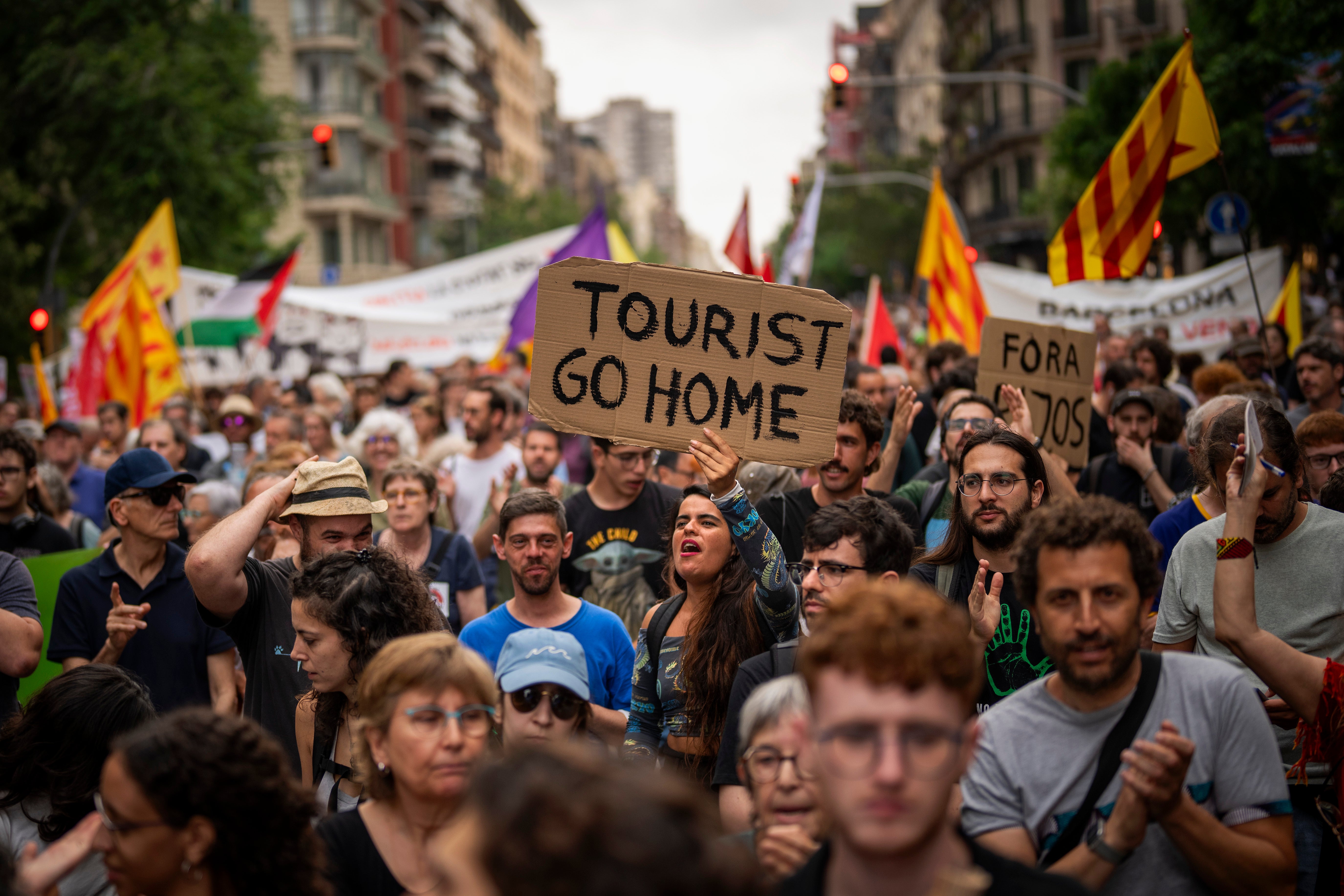 Anti-tourism protests have been held in Spain