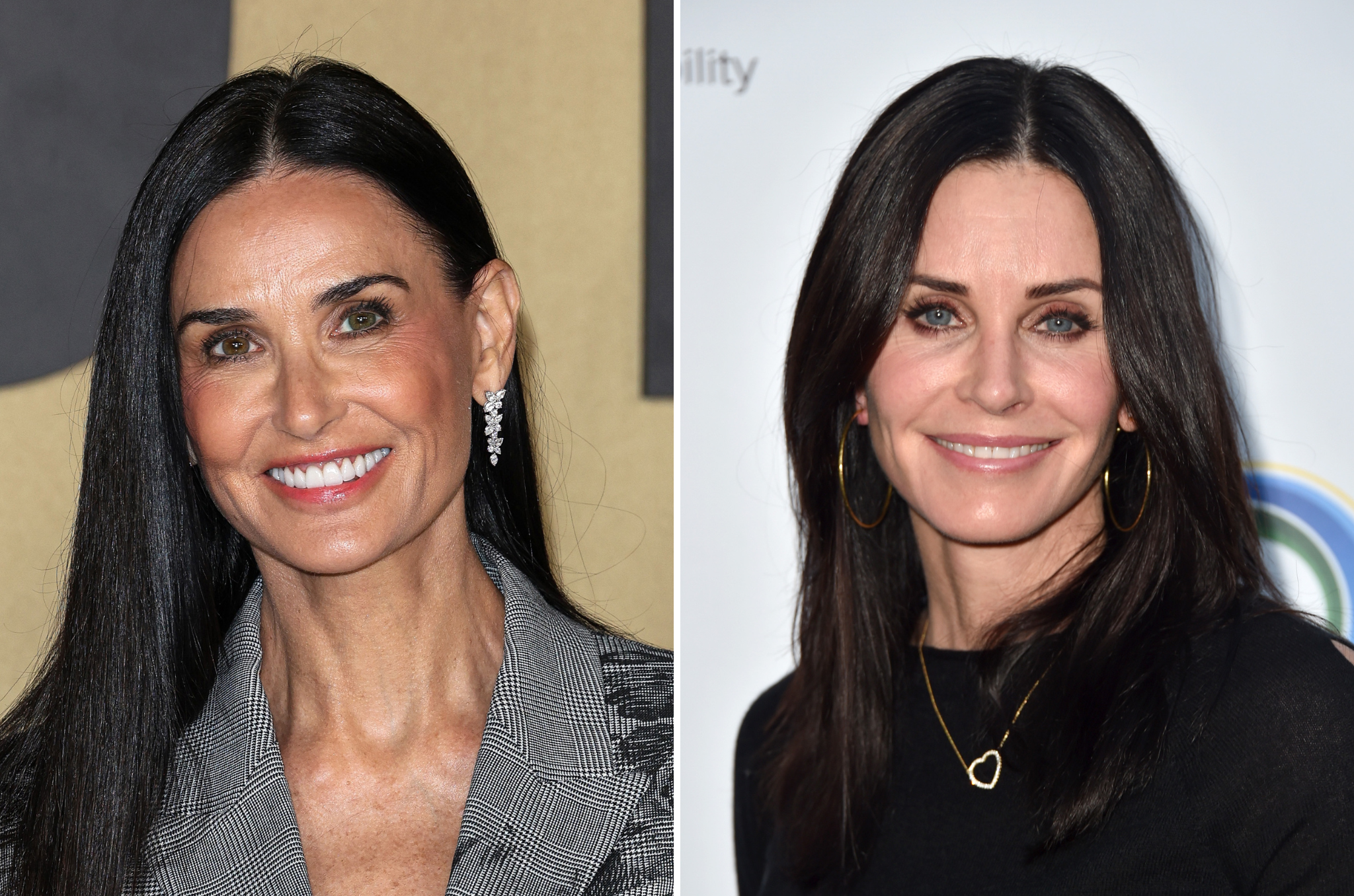 Oscar-nominated ‘The Substance’ actor Demi Moore (left) and ‘Friends’ star Courteney Cox (right)