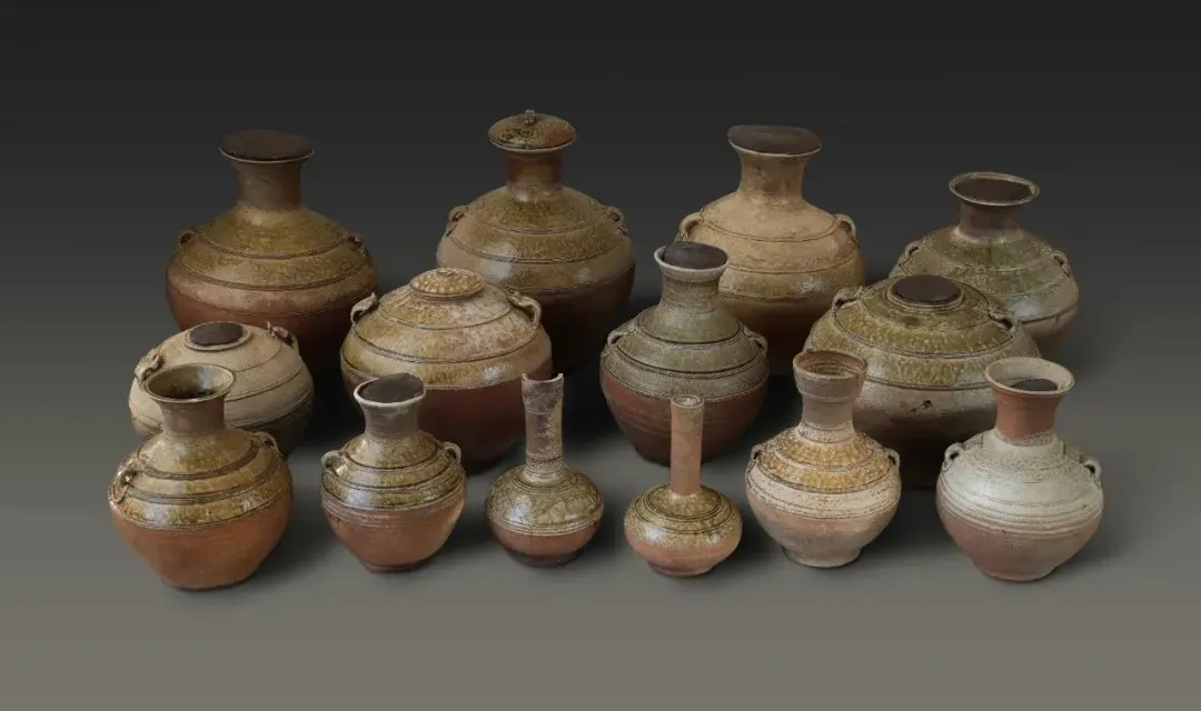 Glazed pottery found at the site