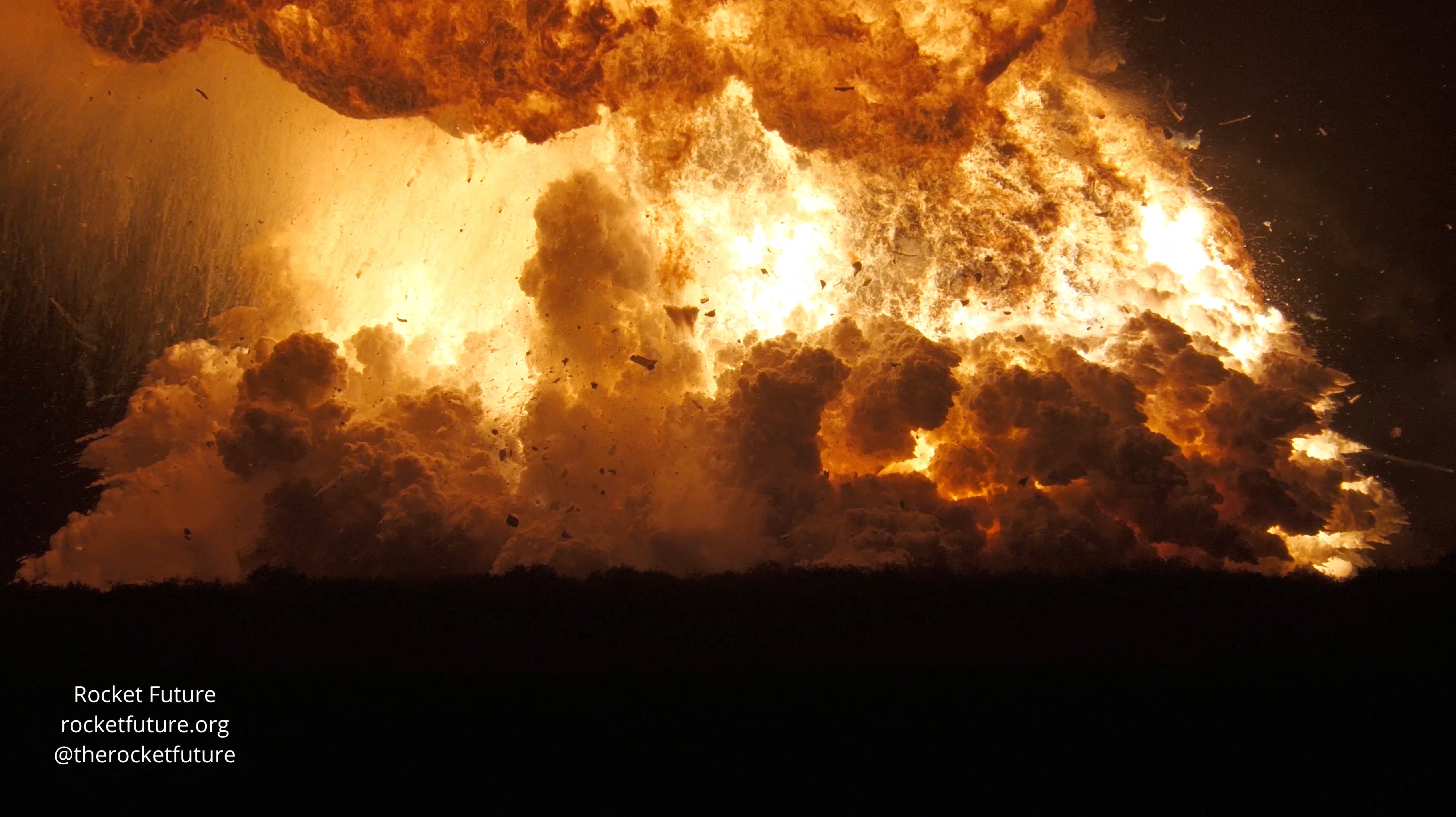 The craft suffered a “major anomaly” and burst into flames just ahead of its flight test.