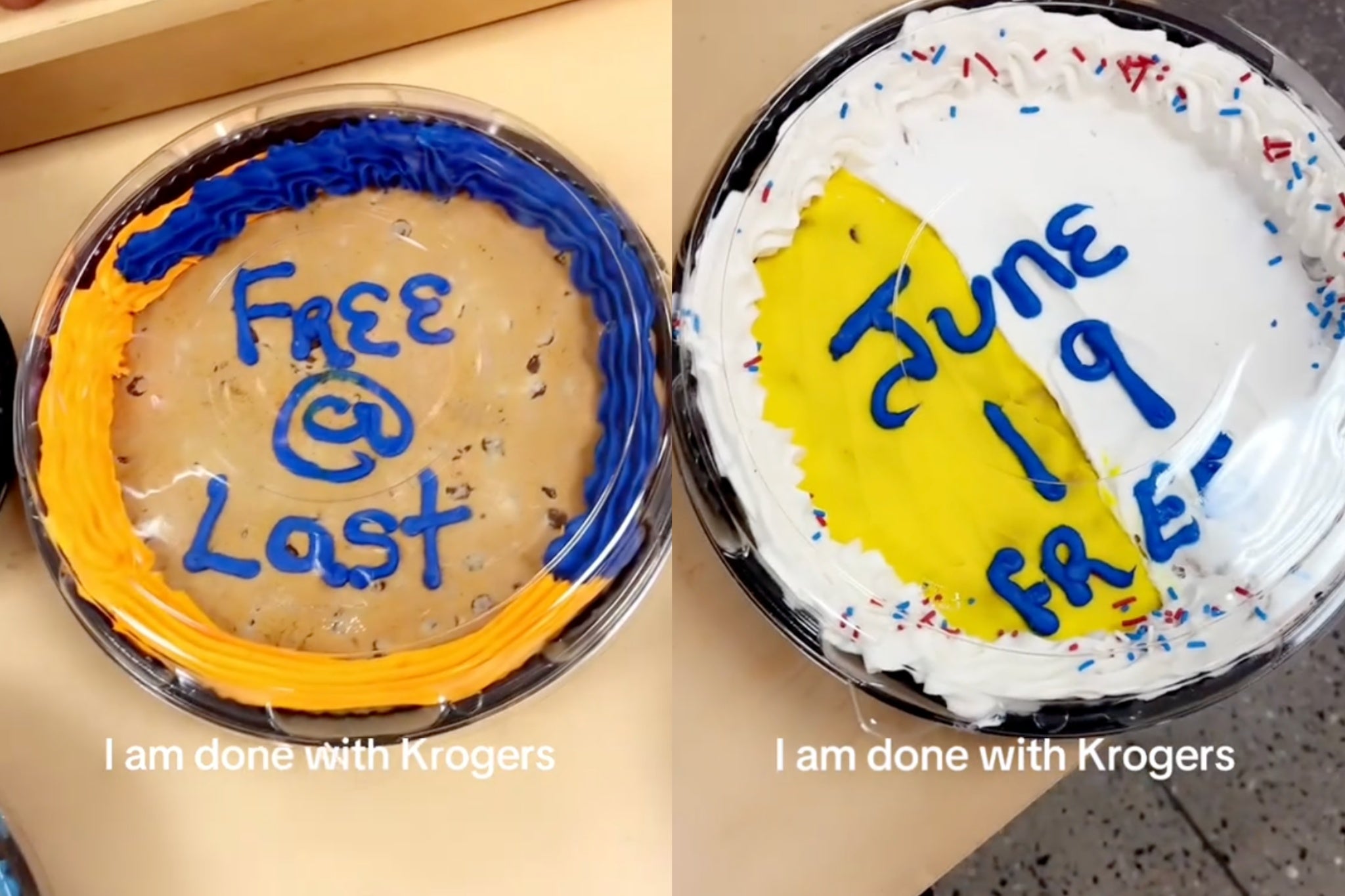 Woman shares the disappointing cakes her Kroger store was selling for Juneteenth