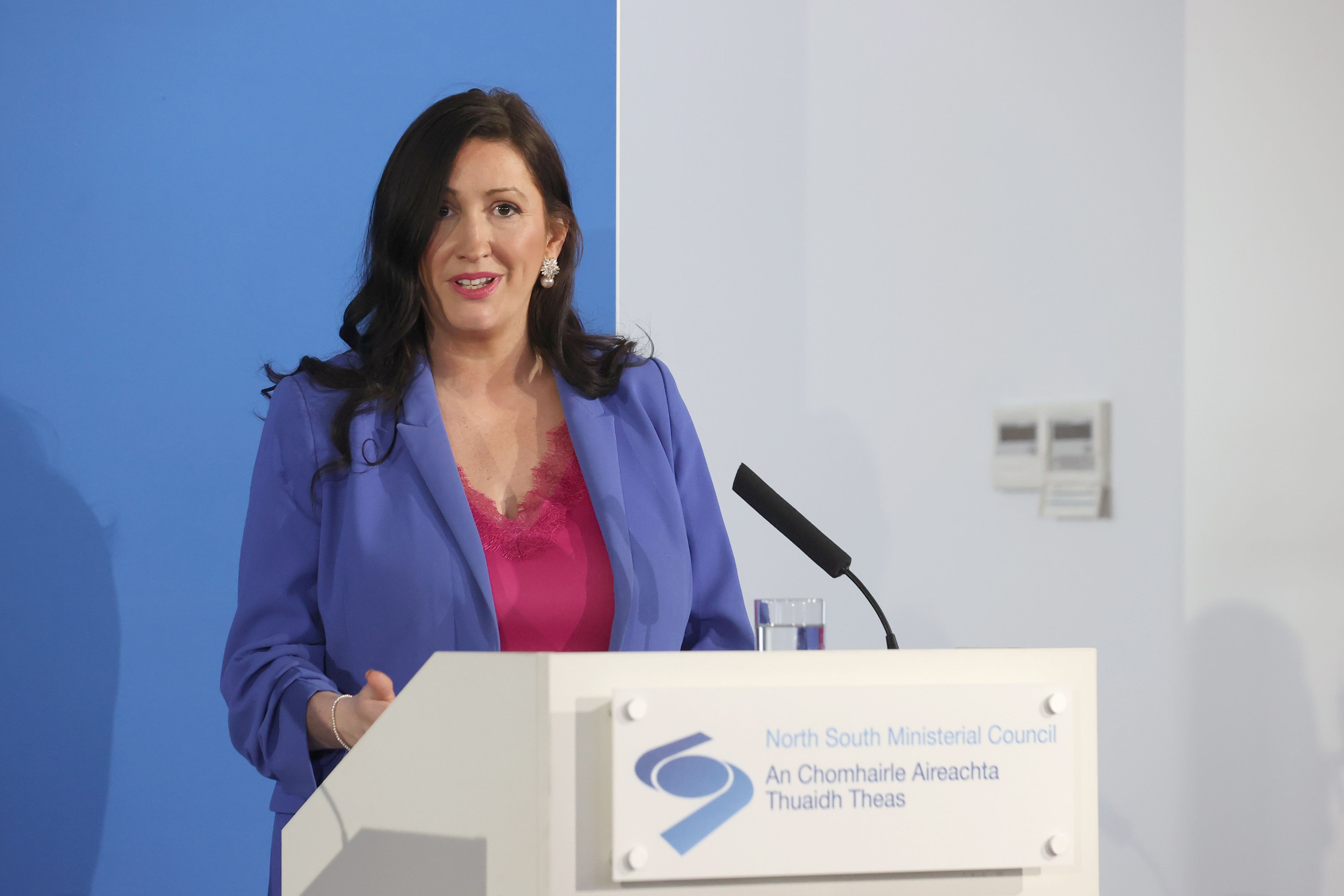 Deputy First Minister of Northern Ireland Emma Little-Pengelly has accused former taoiseach Leo Varadkar of ‘reinventing himself’ over comments he made about Irish unity (Liam McBurney/PA)
