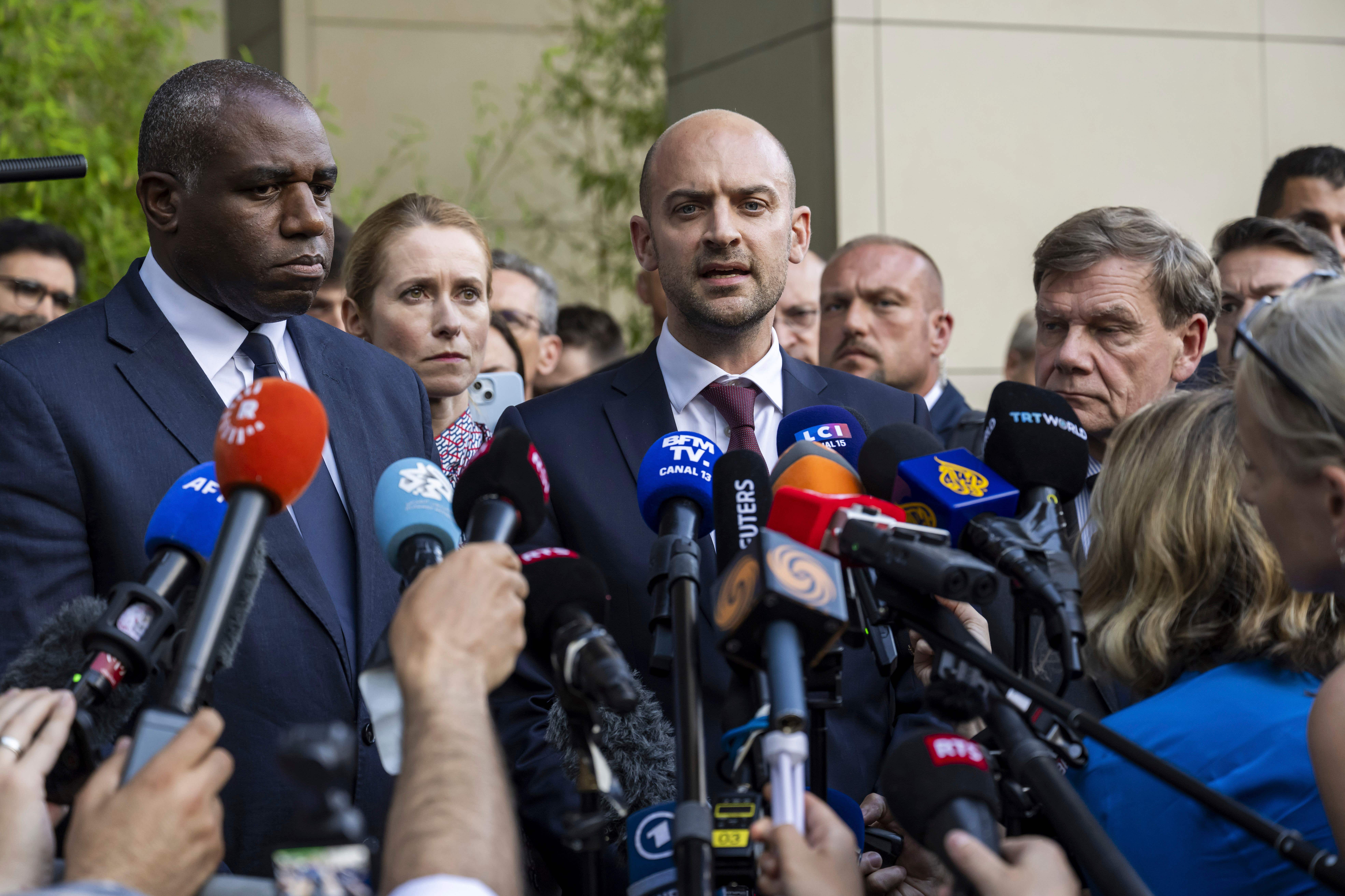 David Lammy urged Iran to continue talks with the US as he pushed for a diplomatic solution to the Middle East crisis (Martial Trezzini/Keystone via AP)