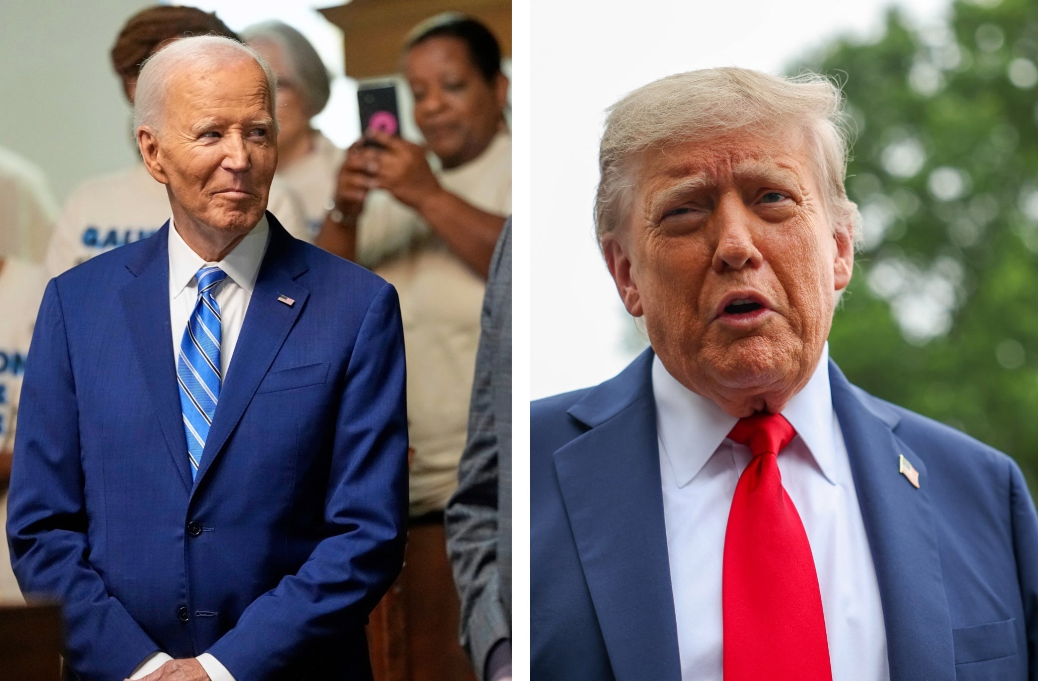 Former President Joe Biden (left) honored Juneteenth in Texas as President Donald Trump claimed there are 'too many' holidays