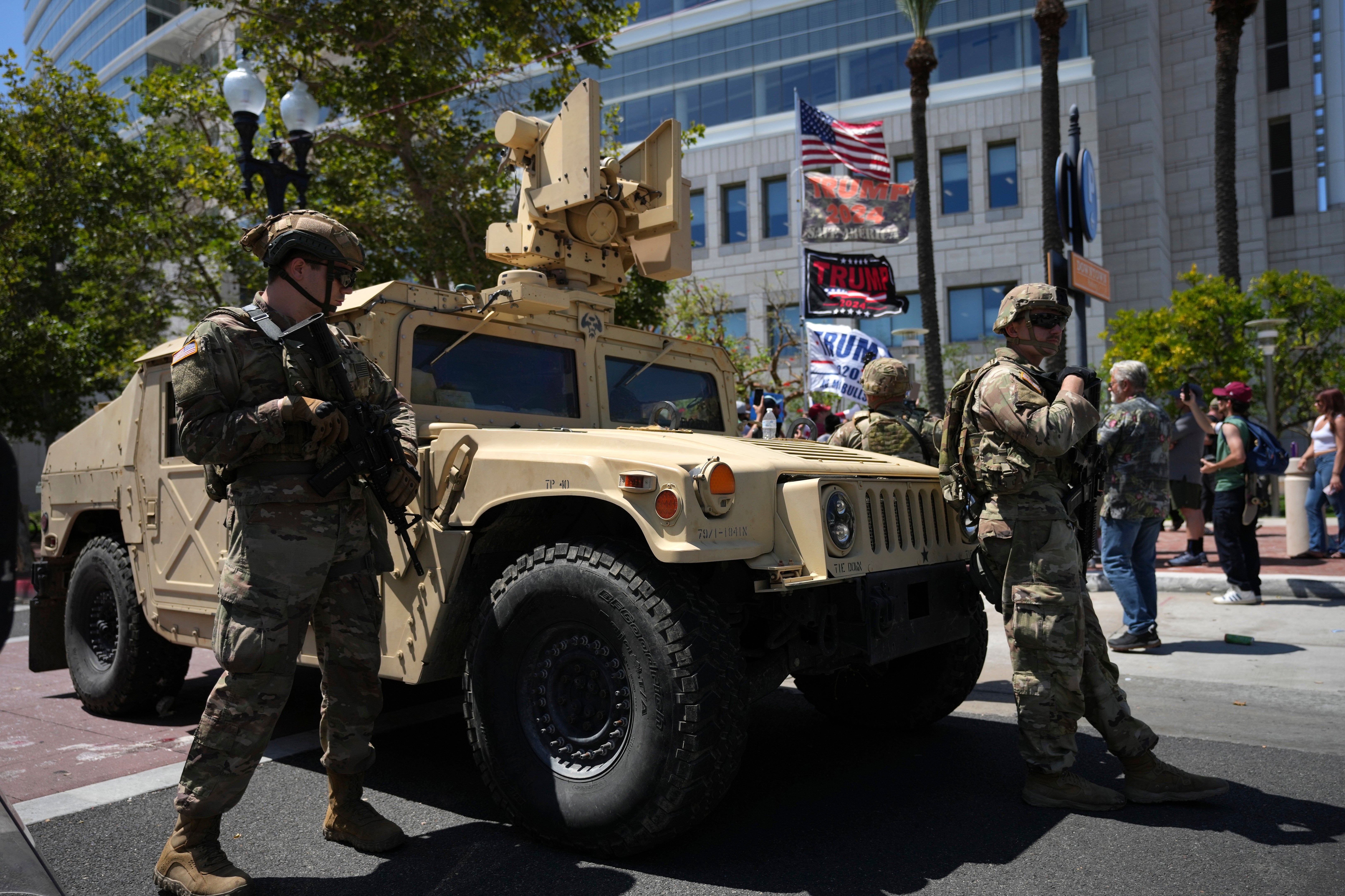 Judge asks if troops in Los Angeles are violating Posse Comitatus Act