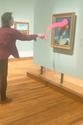 Climate change activist throws pink paint at Picasso painting