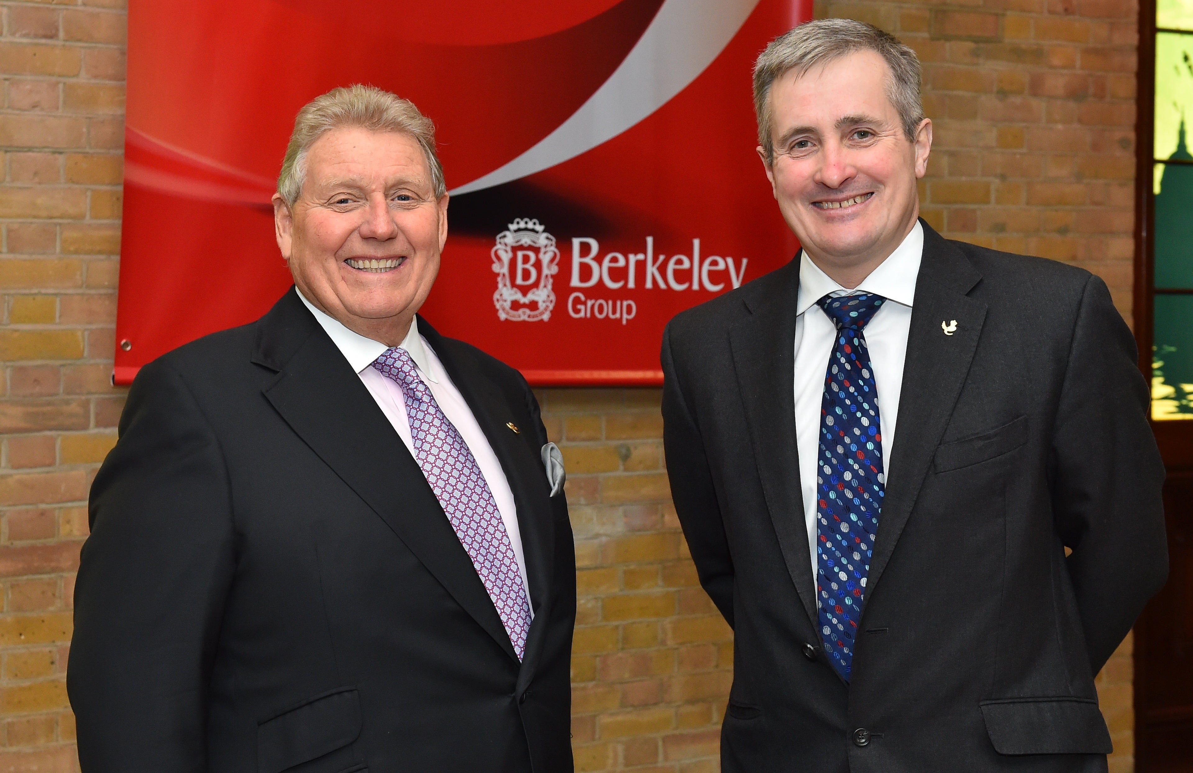 Mr Perrins (right) and Tony Pidgley, the late founder and chairman of Berkeley Group Holdings
