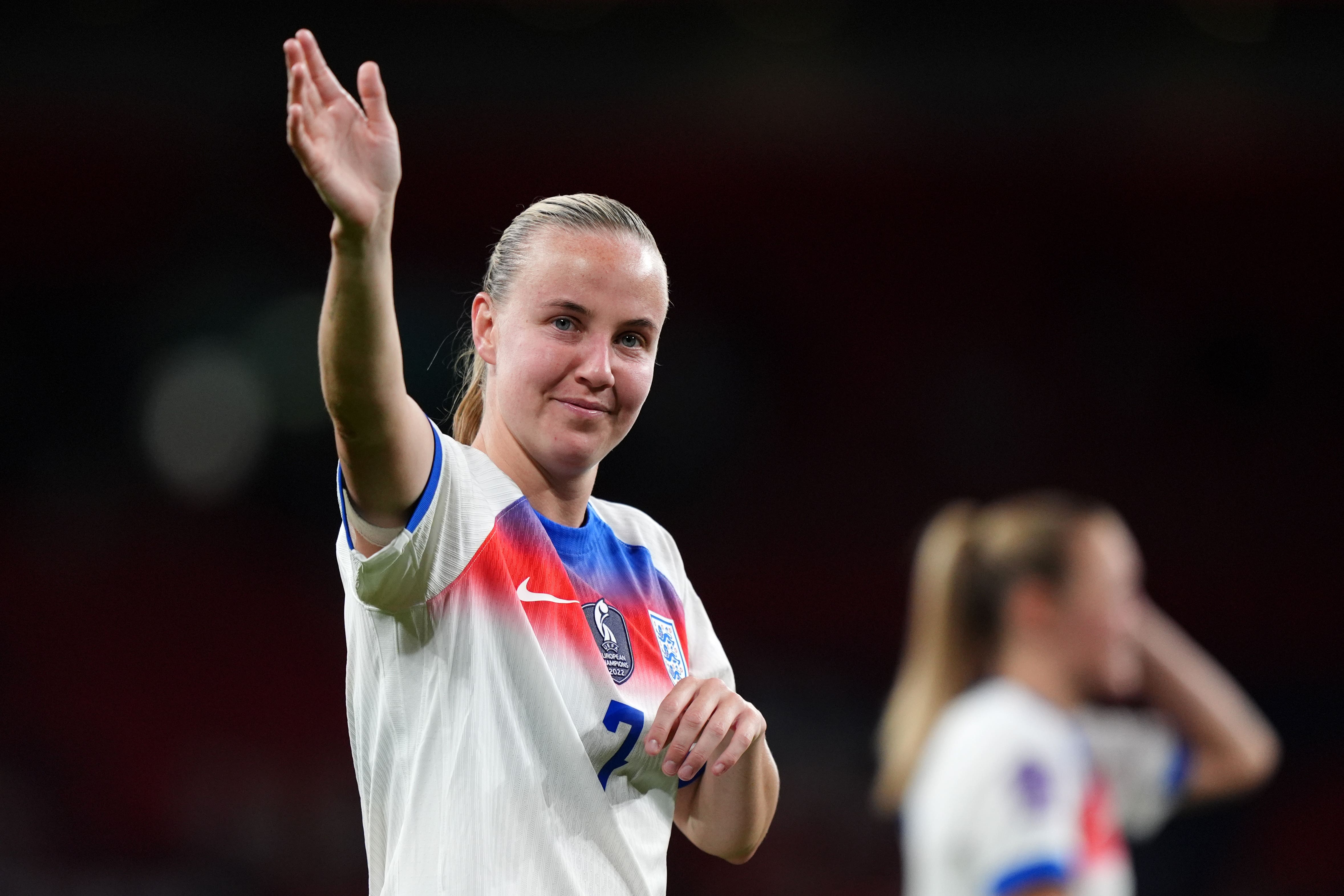 Beth Mead wants England to feed off the pressure of defending their European title (Ben Whitley/PA)