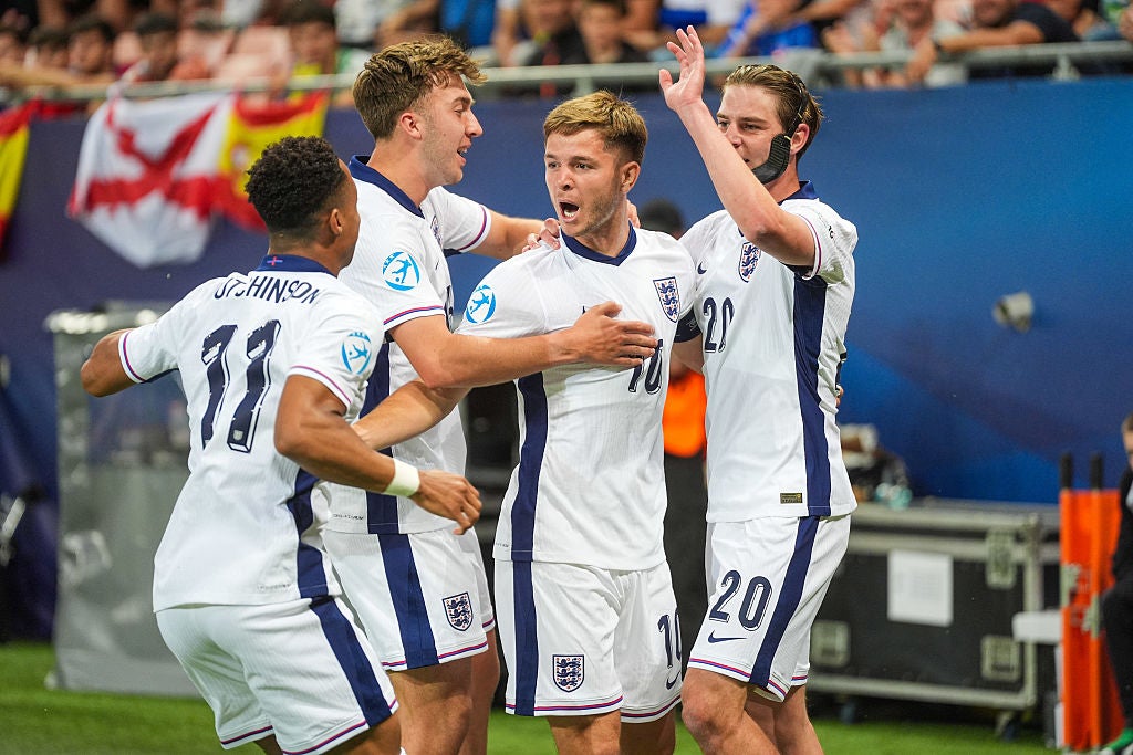 England U21s vs Spain U21s LIVE: Tensions boil over after Young Lions book place in Euros semi-final