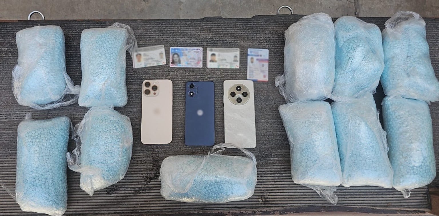 Police say one of the three people arrested was a Mexican-American man with a warrant out for his arrest in the U.S.