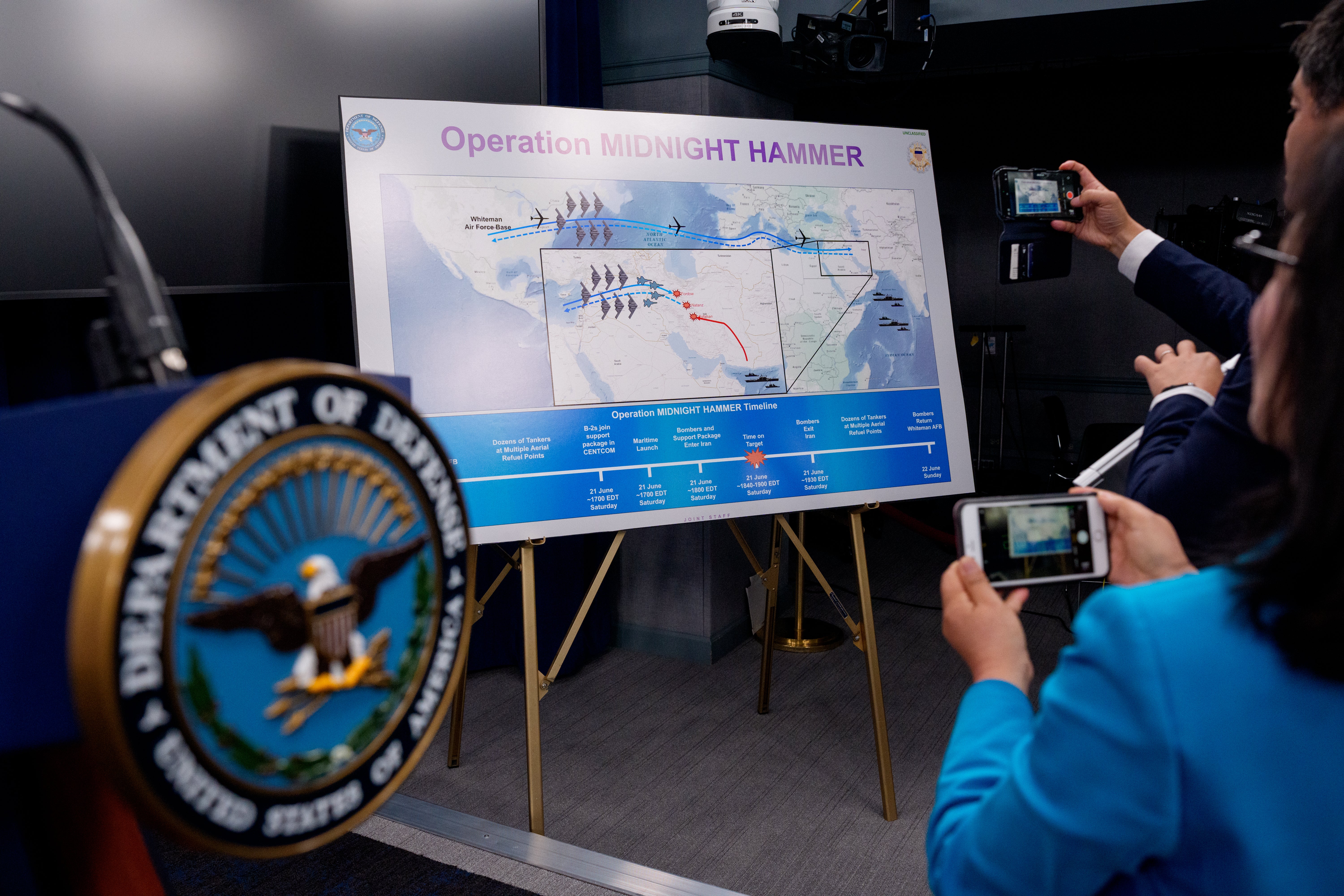 The assault, which involved more than 125 aircraft, was dubbed Operation Midnight Hammer