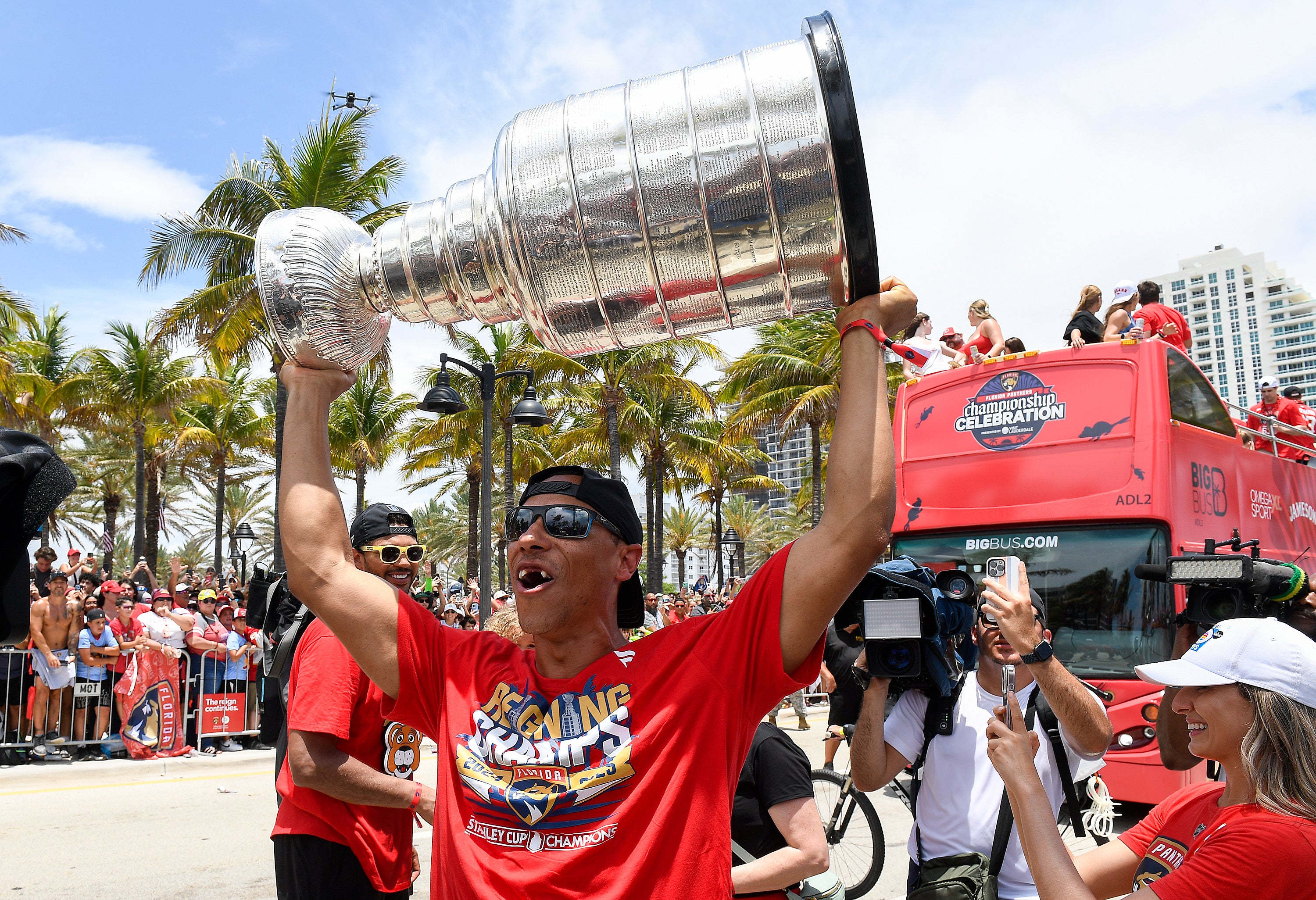 APTOPIX Champion Panthers Hockey