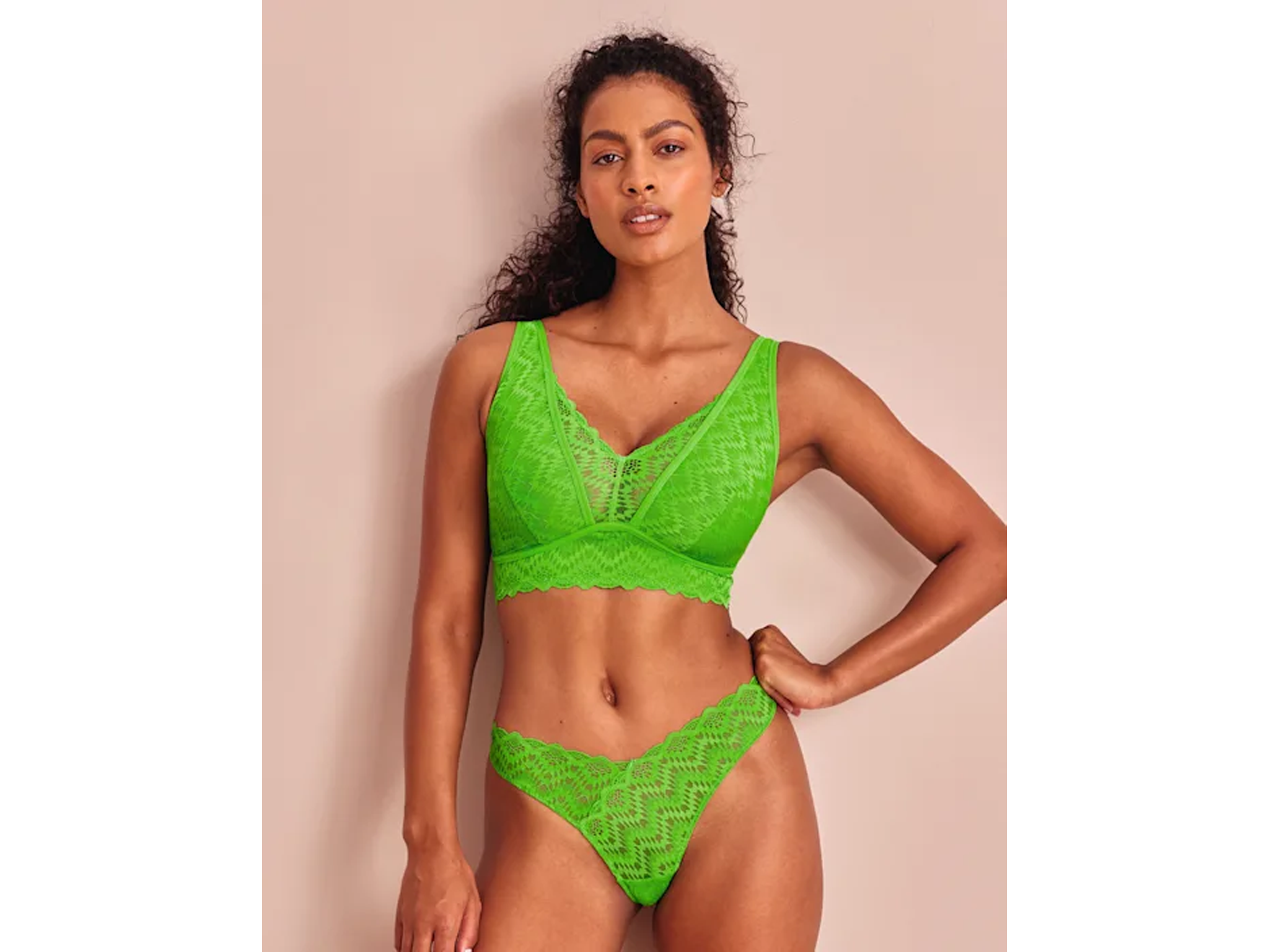 Best bra for bigger bust IndyBest review Bravissimo green zina bralet