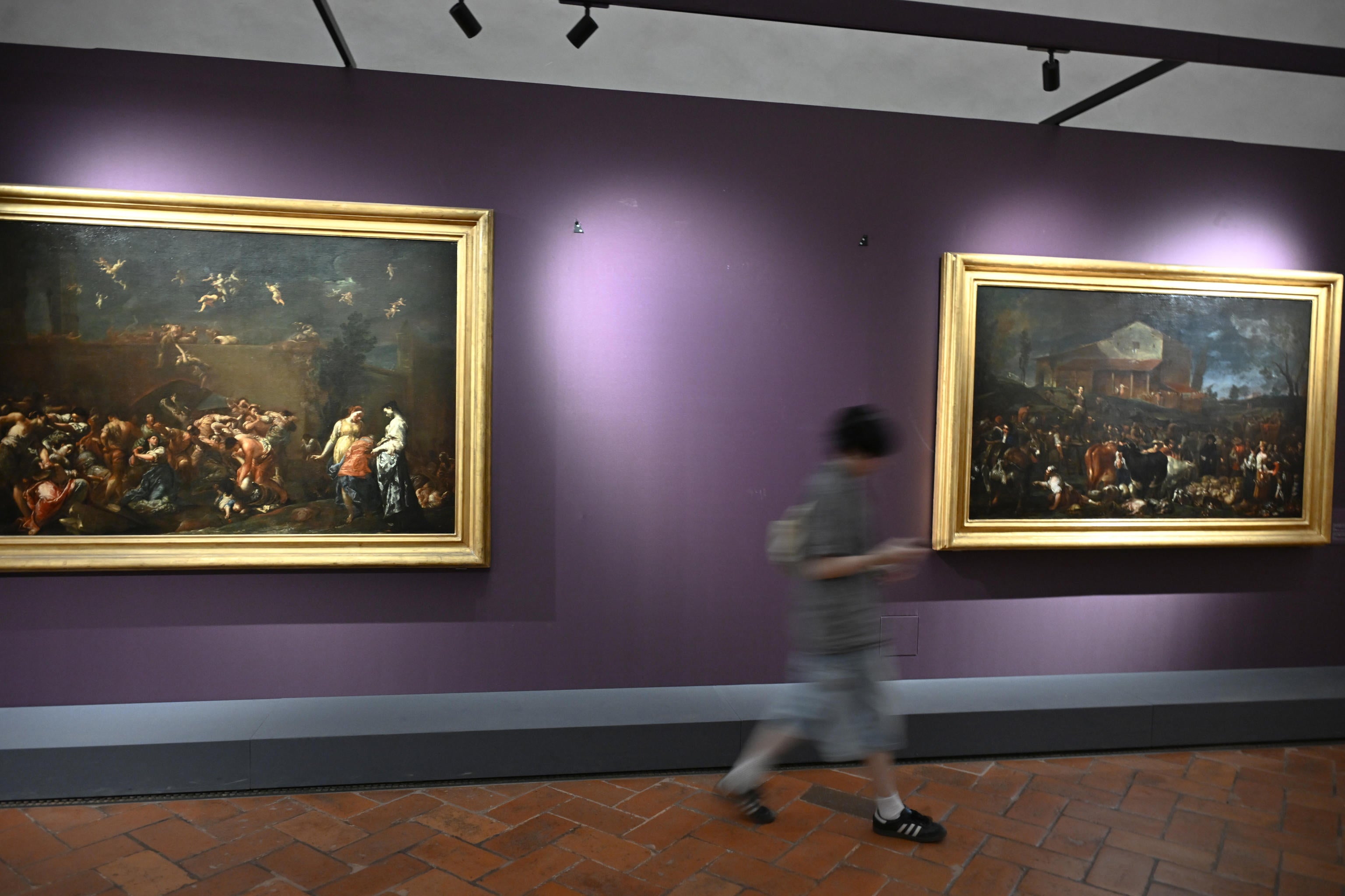 The Uffizi Gallery without the painting 'Portrait of Ferdinando de' Medici Grand Prince of Tuscany' after a tourist tripped and damaged it