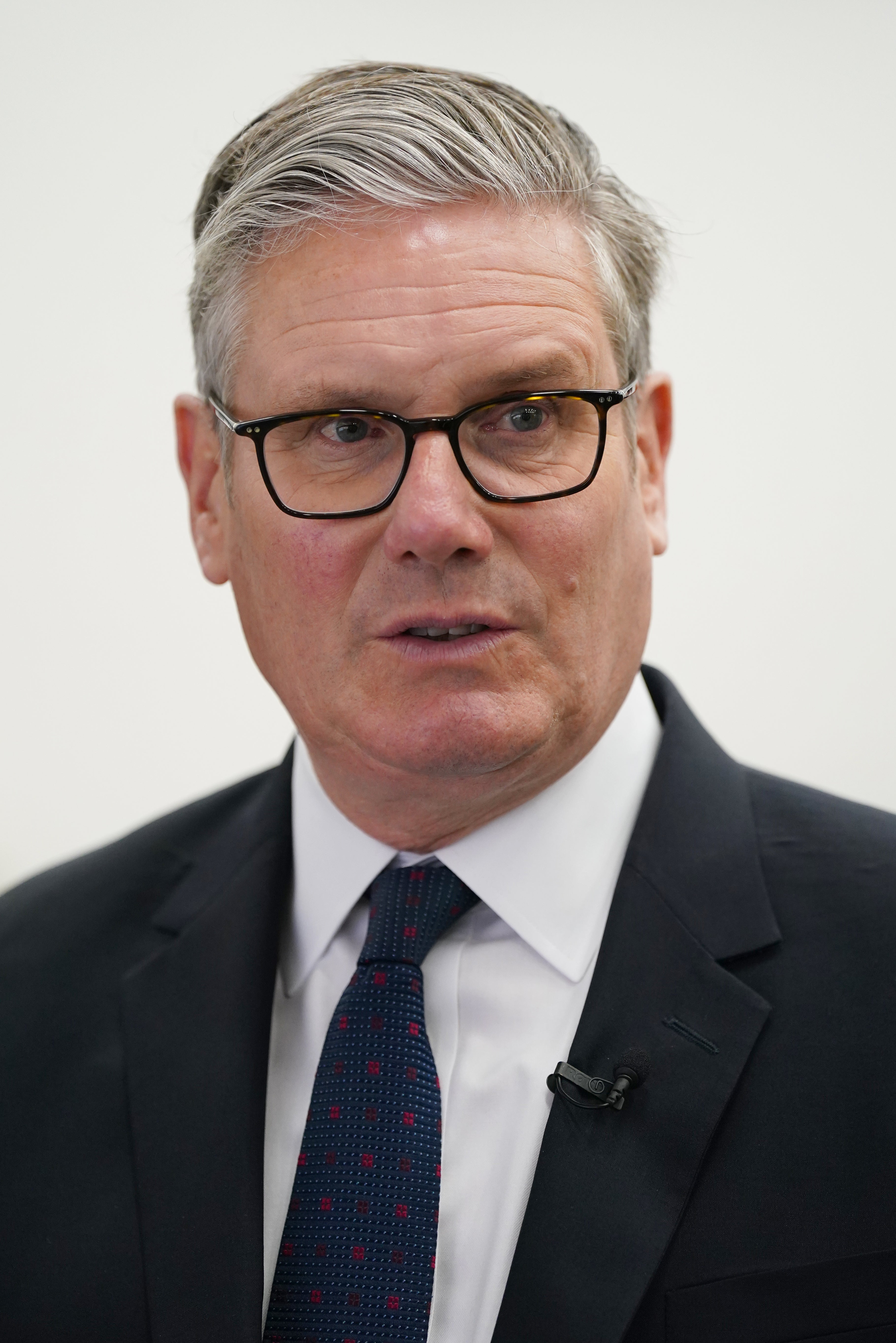 Prime Minister Sir Keir Starmer during a visit to Horiba Mira in Nuneaton, to mark the launch of the Government’s Industrial Strategy (Jacob King/PA)