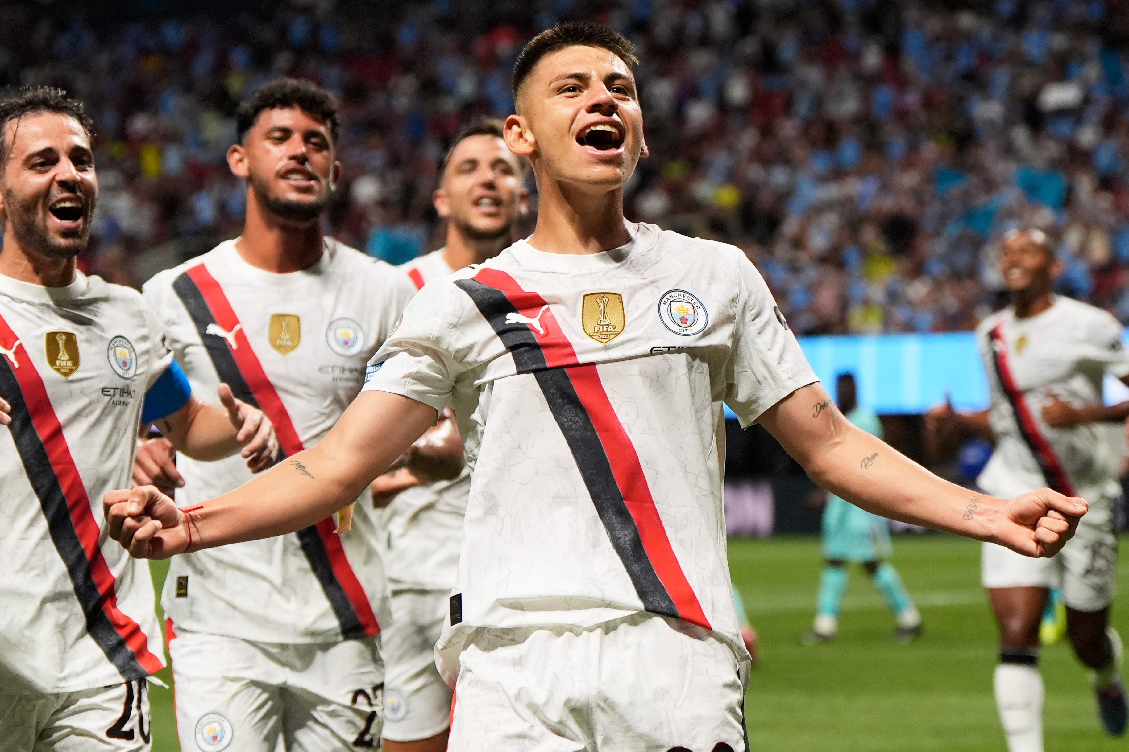 Claudio Echeverri impressed as Manchester City thrashed Al Ain at the Club World Cup (Mike Stewart/AP)