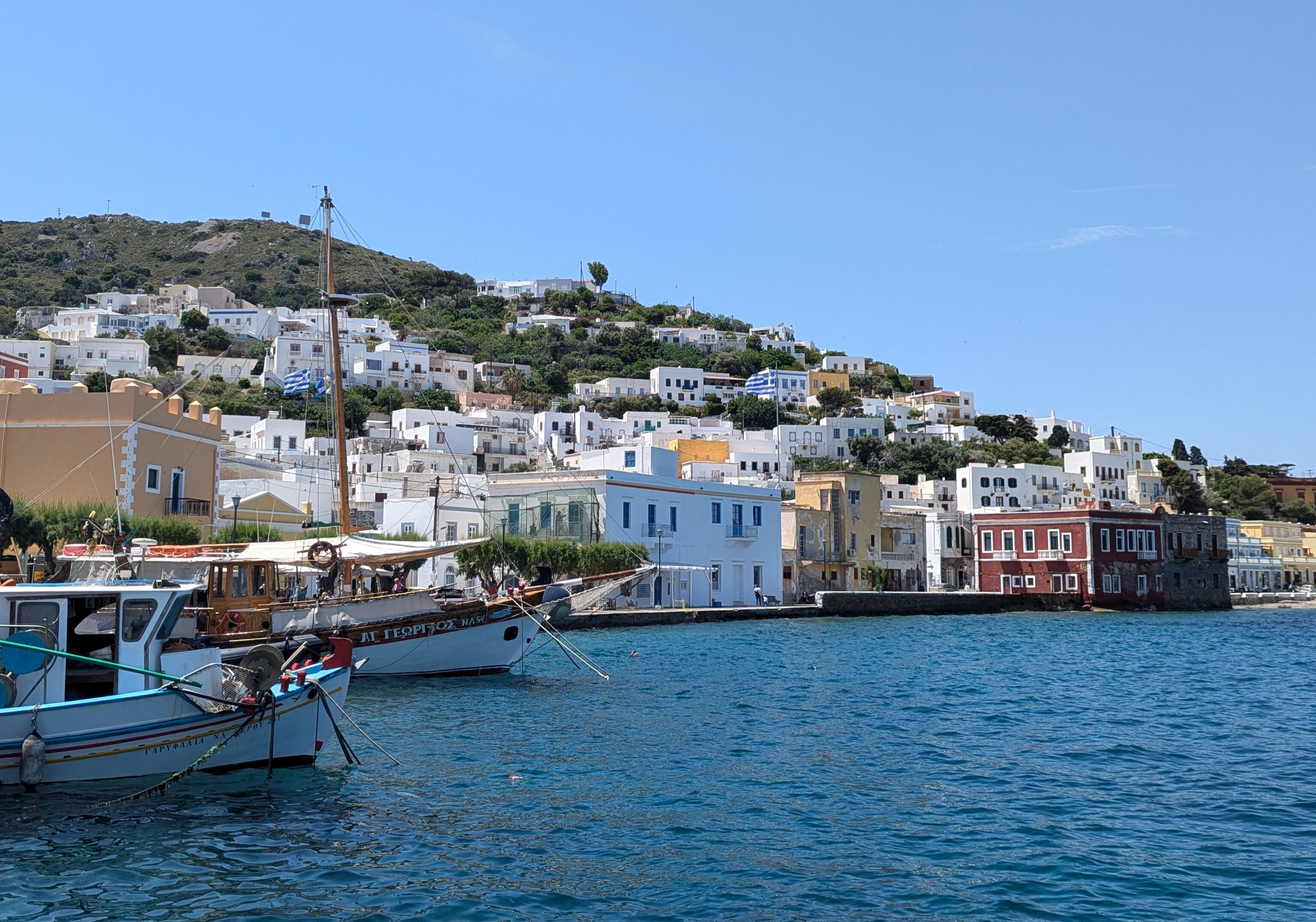 The picturesque port of Agia Marina in Leros, Greece