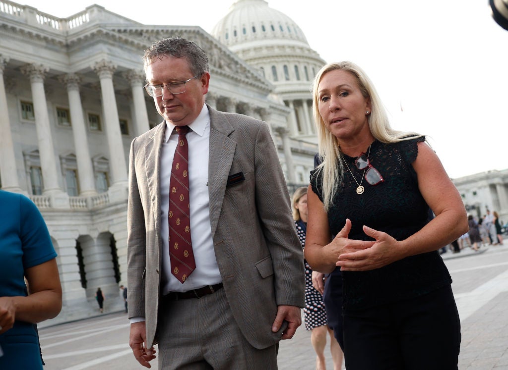 Thomas Massie and Marjorie Taylor Greene are two of the few Republicans in Congress publicly opposing war with Iran