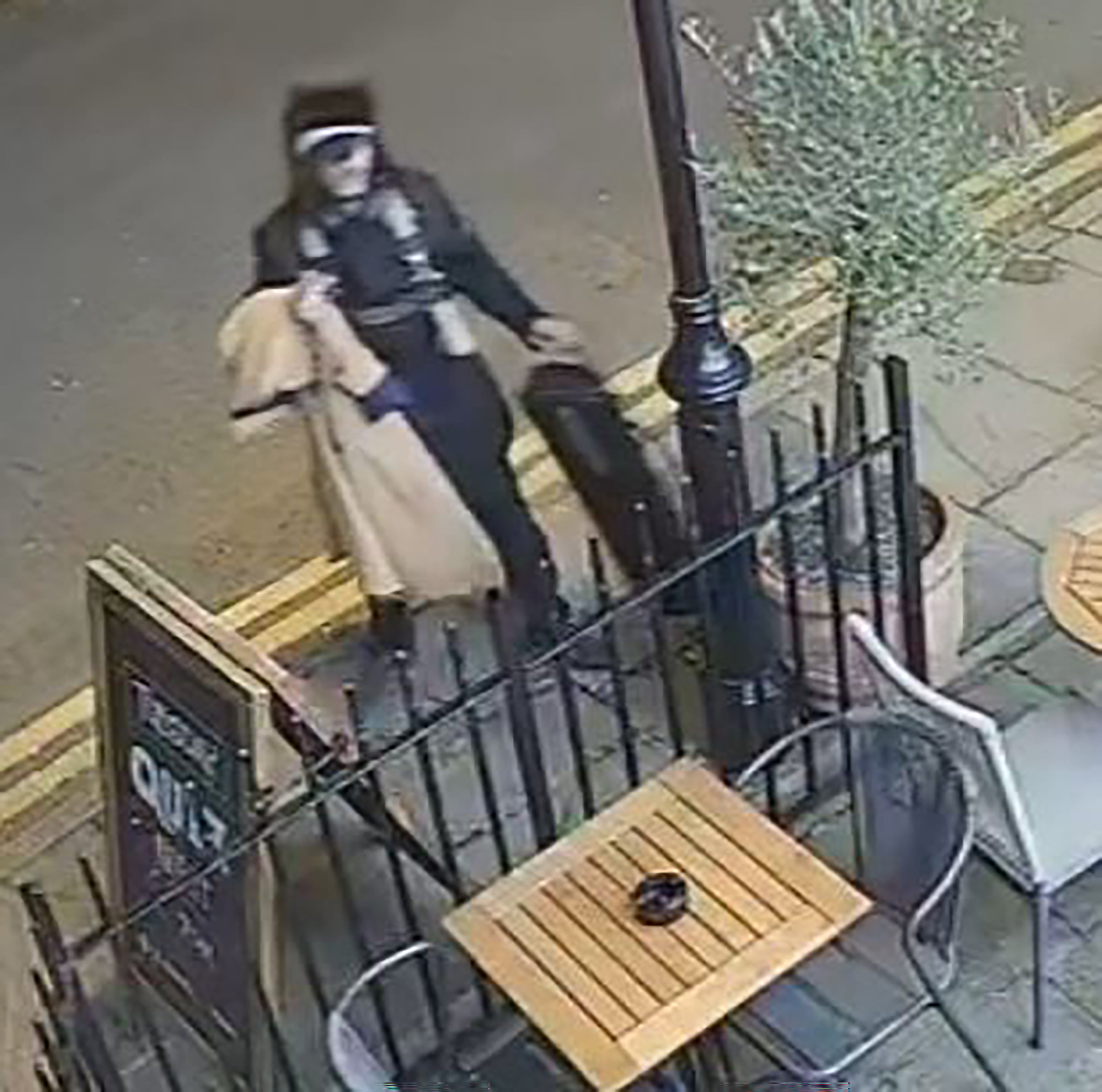Police released CCTV of the suspect on the night of the theft
