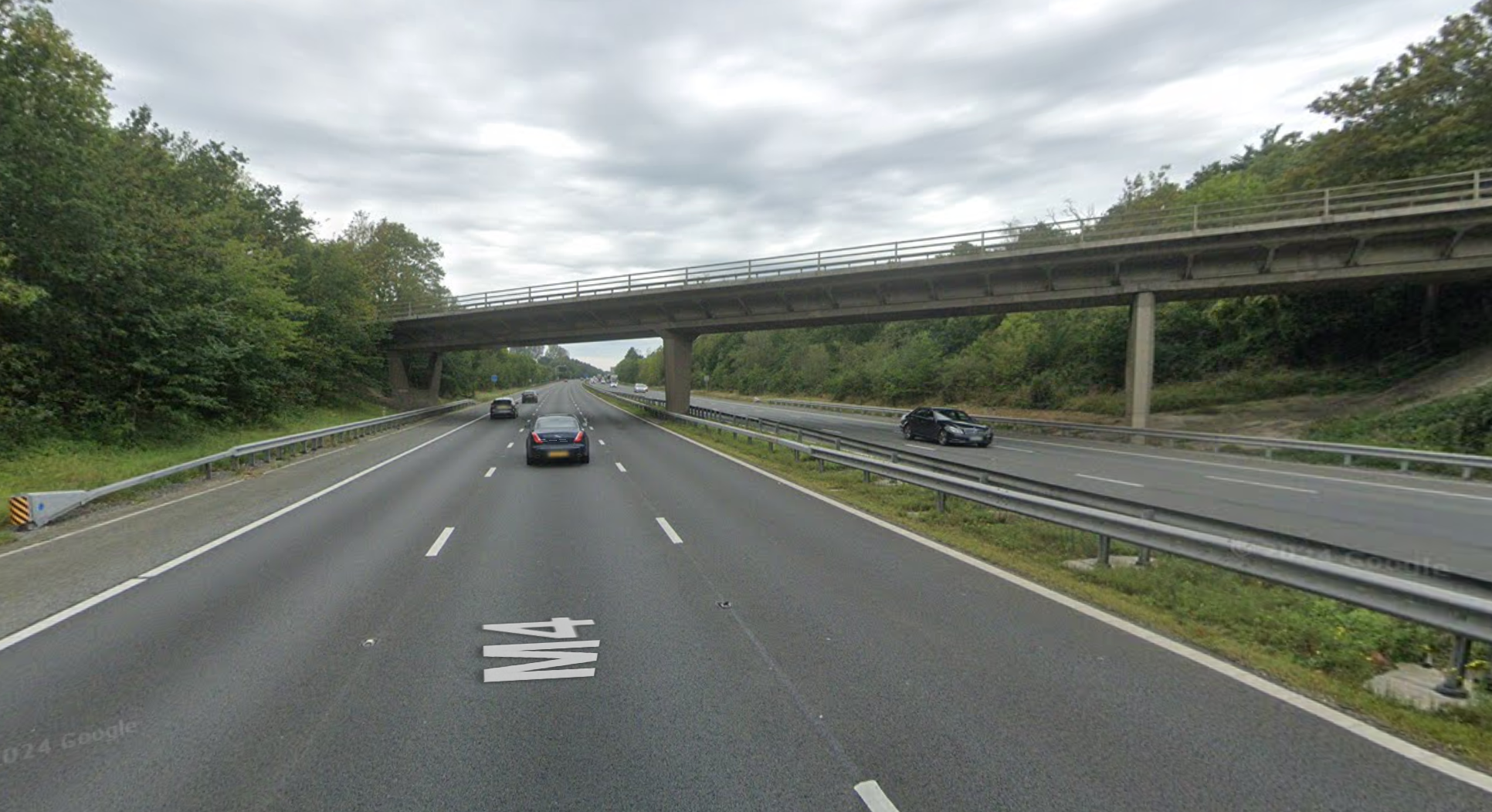 The collision involving two vehicles took place just before 11:30pm on Sunday night between junctions 16 and 17 on the M4