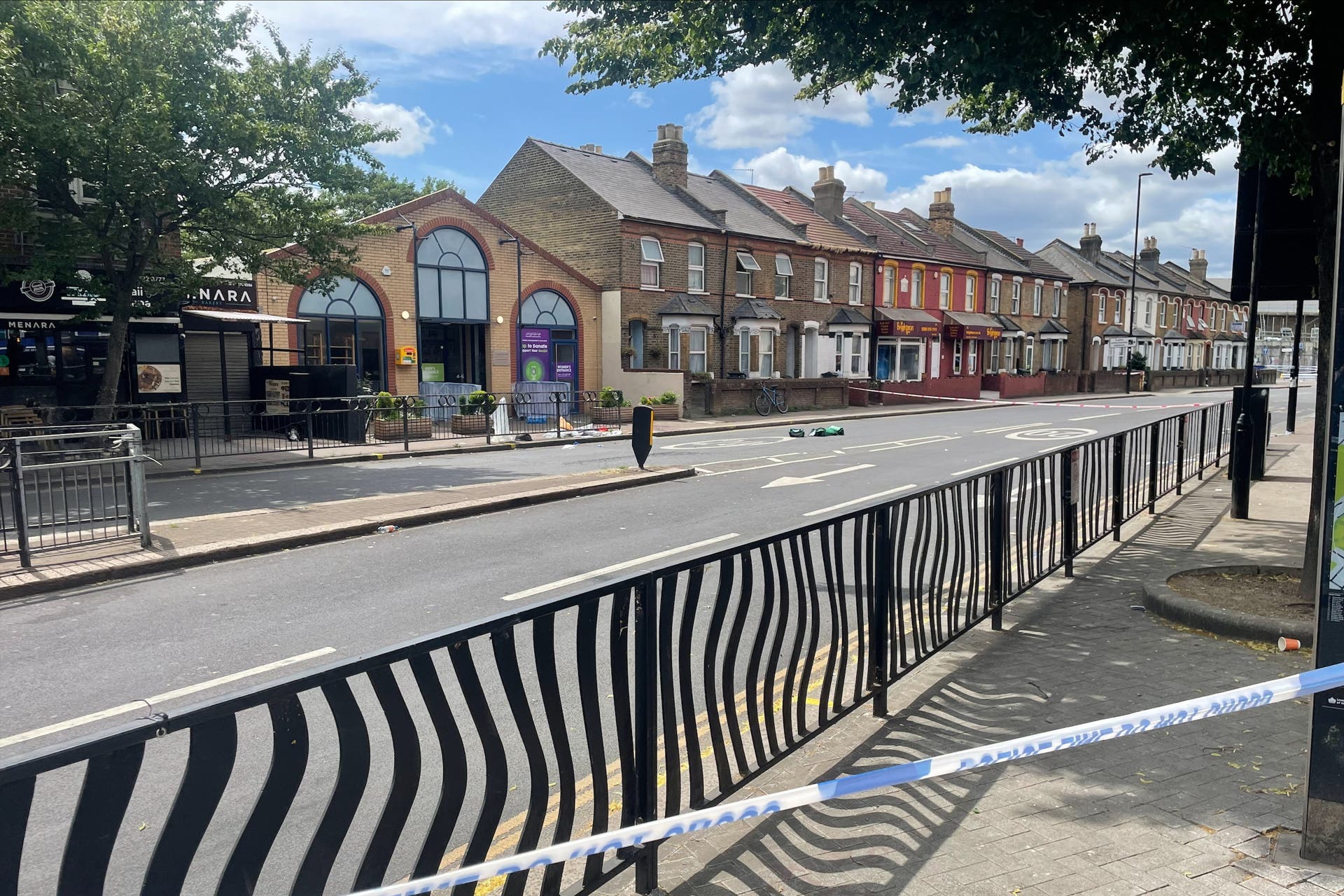 The scene in Hounslow (Robert White/PA)