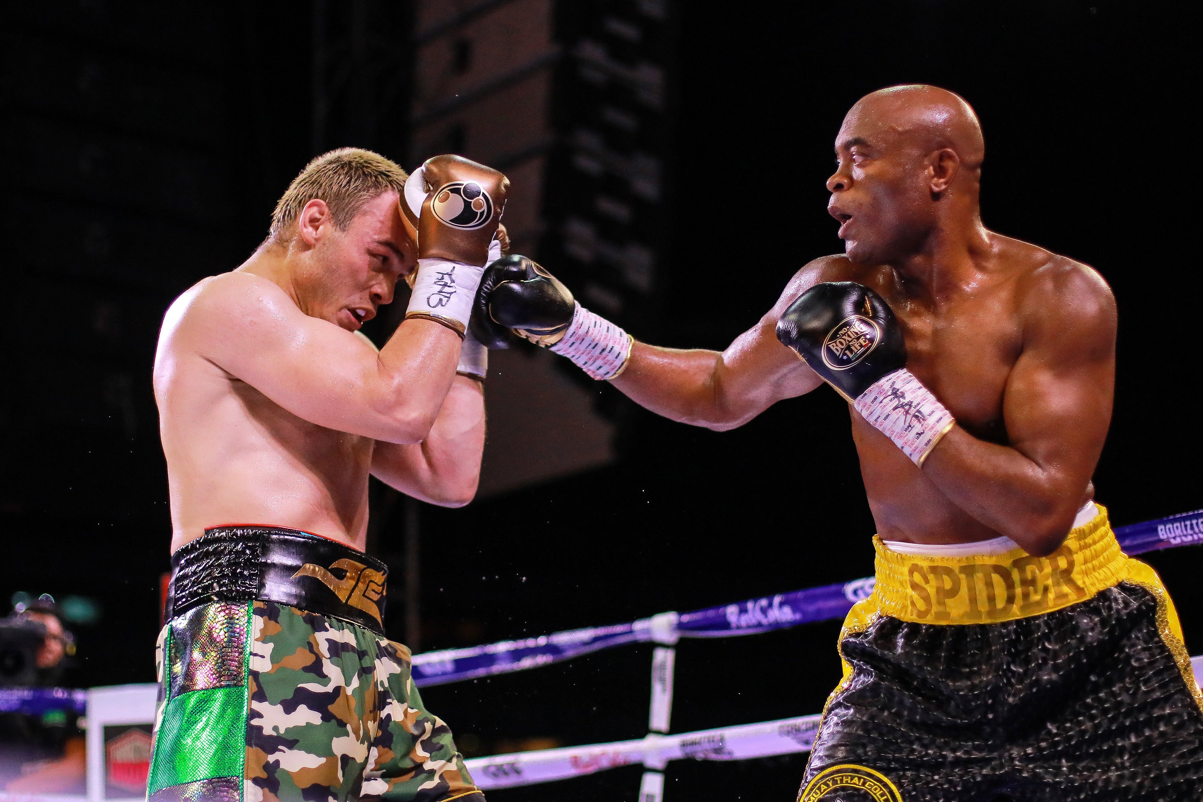 Chavez Jr during his shock points defeat by UFC icon Anderson Silva in 2021