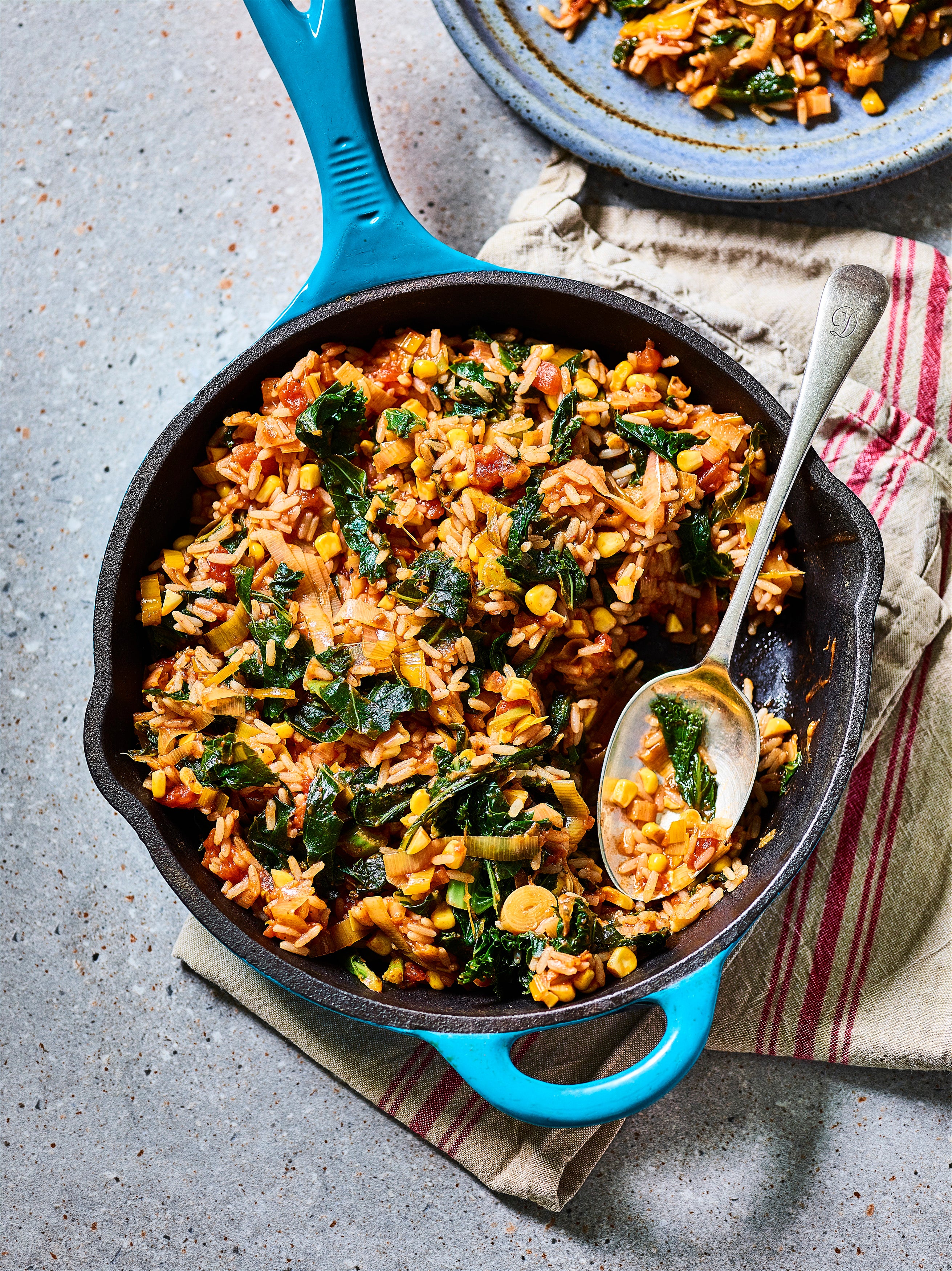 All the soul-warming flavour of jambalaya, but boosted with extra greens – perfect for batch cooking and even better the next day