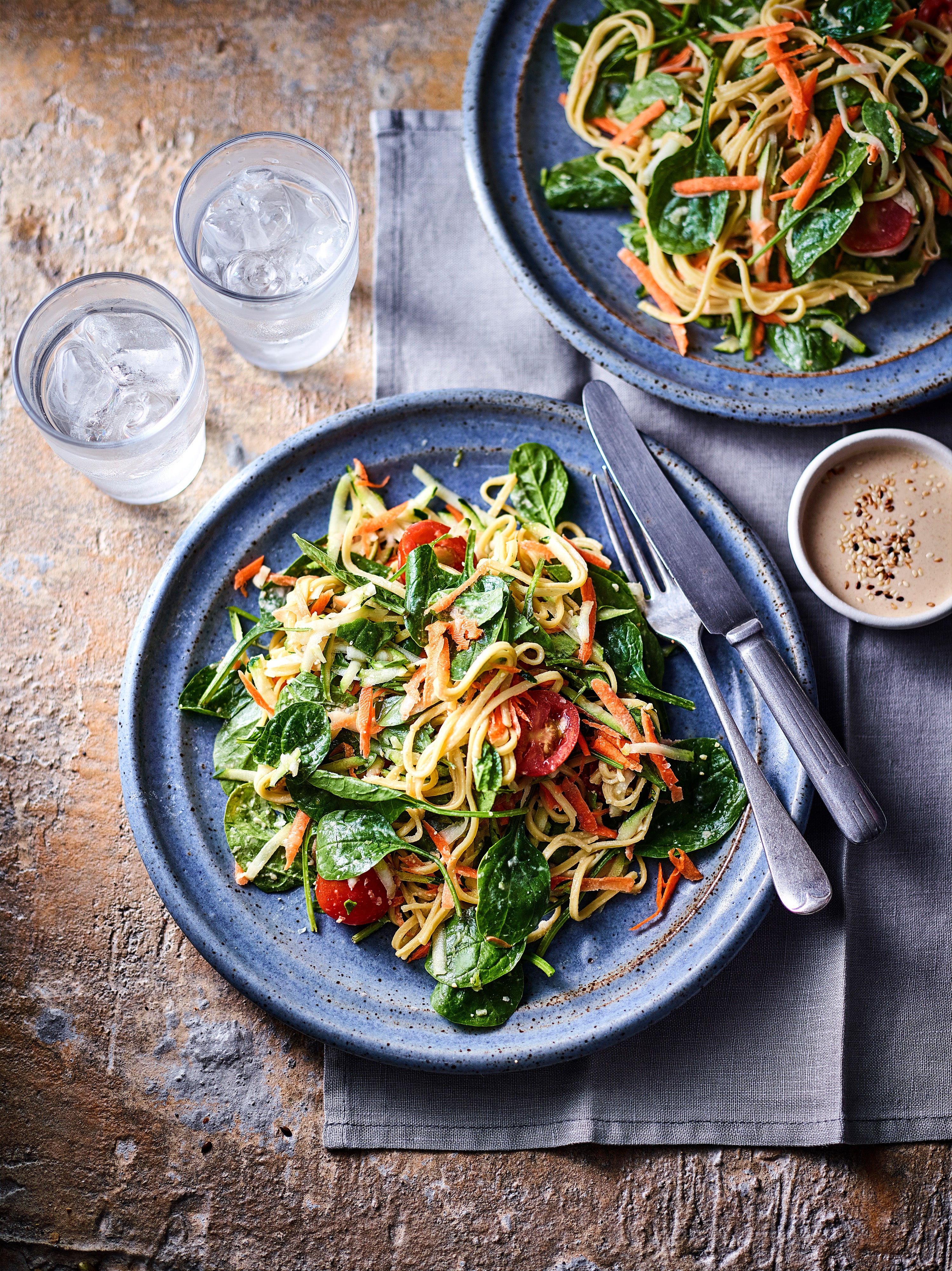Light, speedy and packed with crunch – a fresh lunch you can throw together in minutes and customise with whatever veg you have