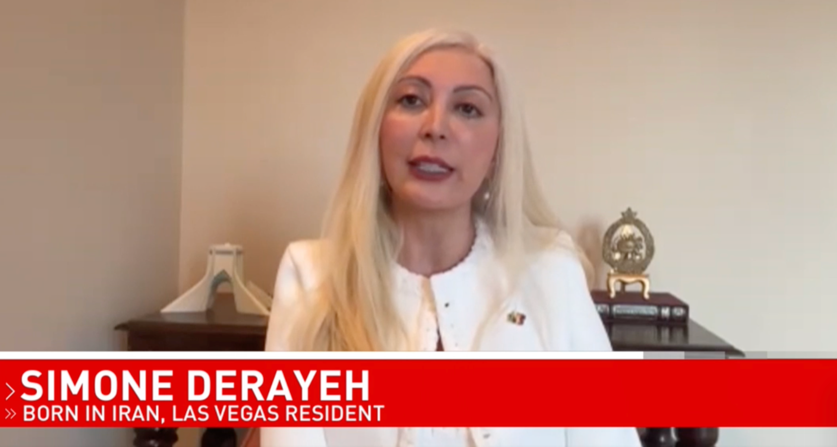 Simone Derayeh told NBC Las Vegas that Trump's military actions have sparked support among the Iranian diaspora in LA