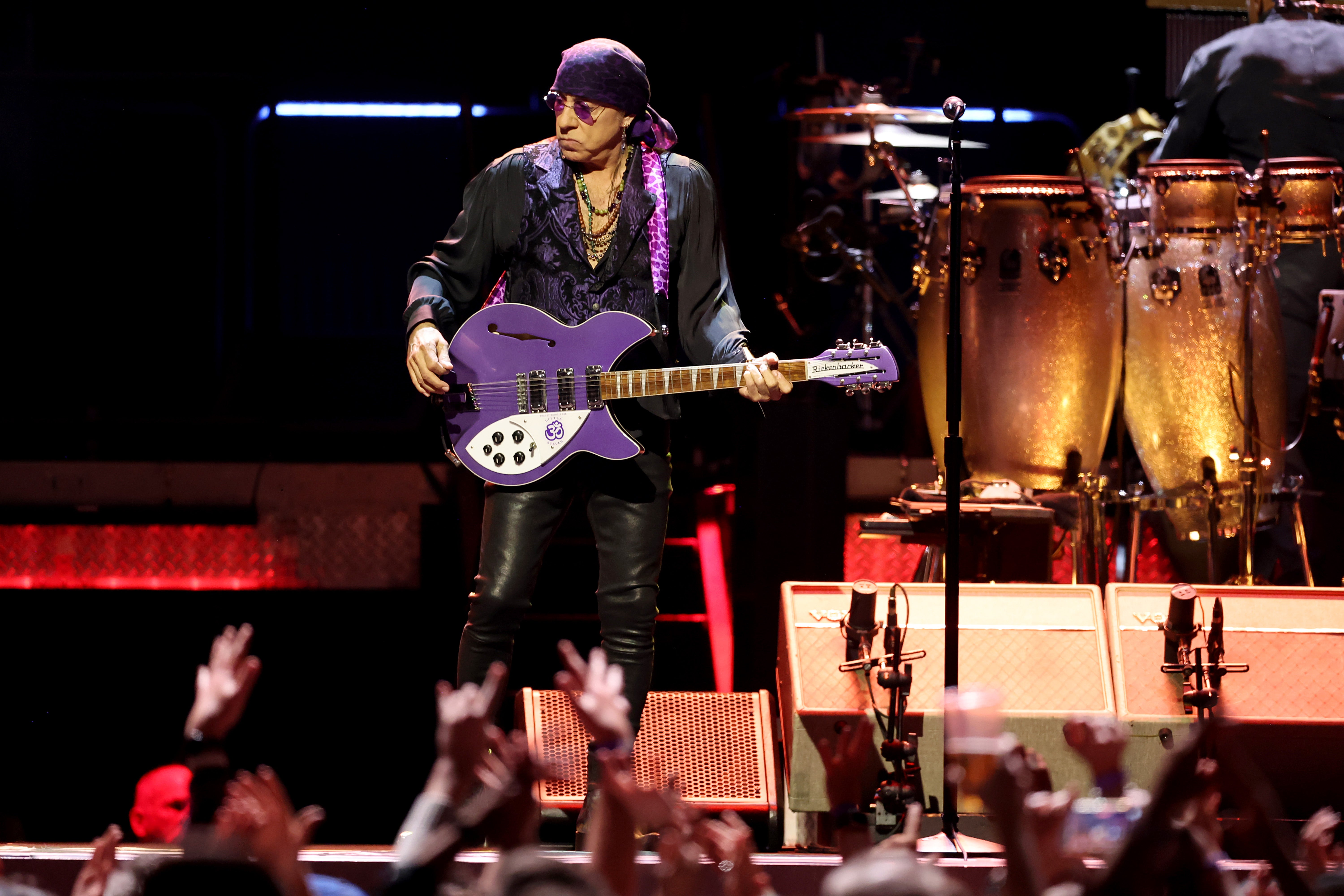 Steven Van Zandt performs onstage with Springsteen and The E Street Band in 2024