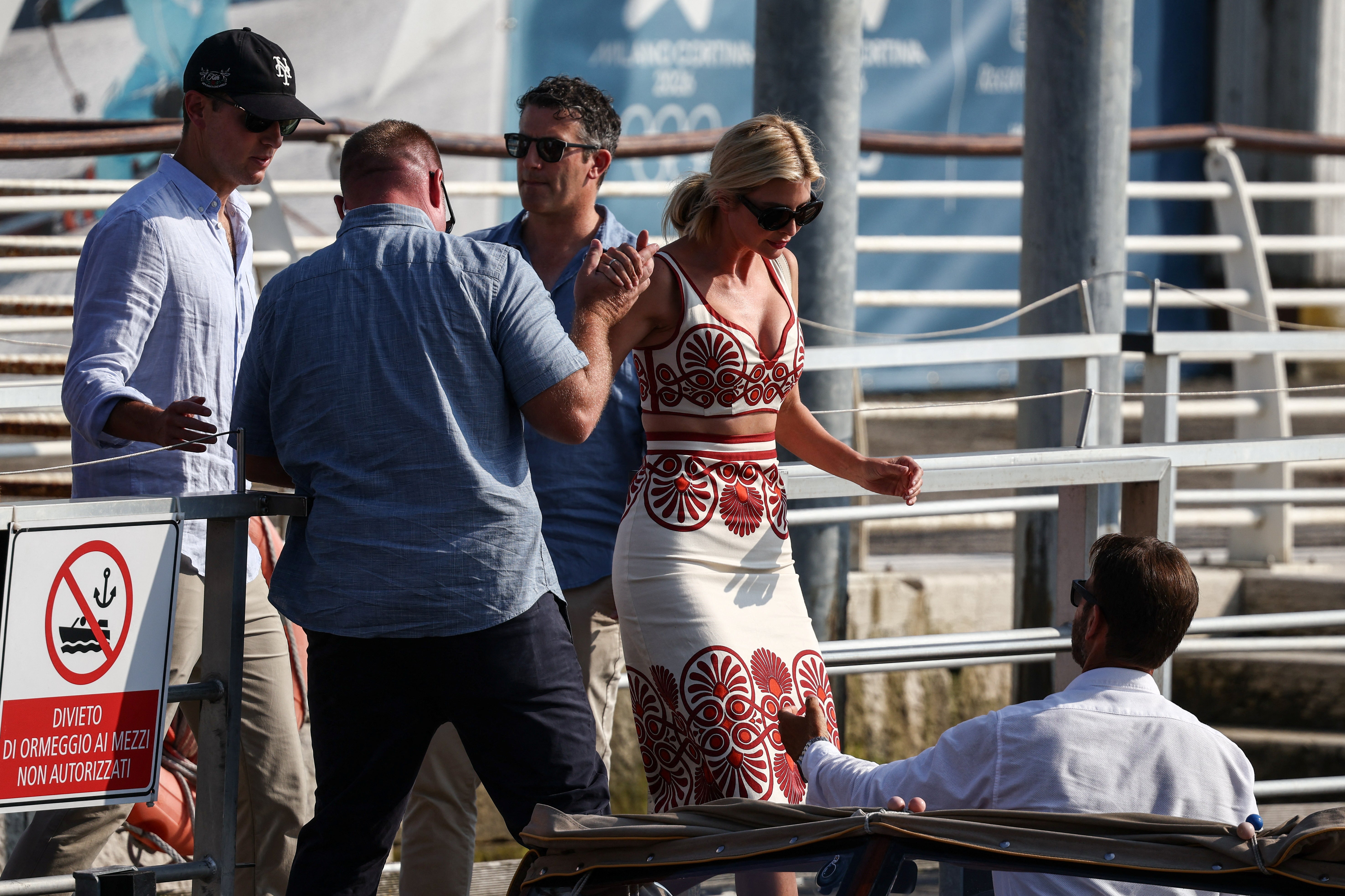Ivanka Trump and Jared Kushner have arrived in Venice ahead of the wedding festivities