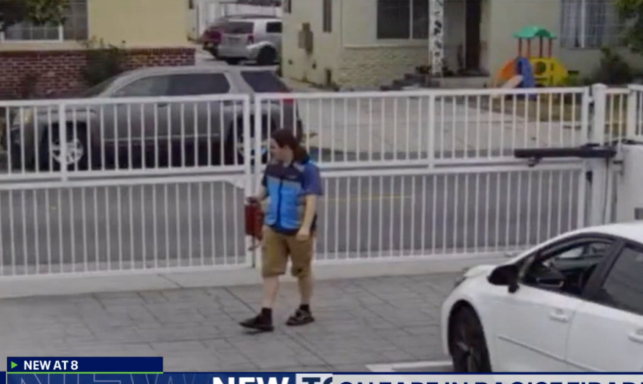 An Amazon delivery driver in Los Angeles who allegedly directed a racist rant at a Black resident after his vehicle was locked inside a parking lot by a security gate said to ‘watch your f****** back’