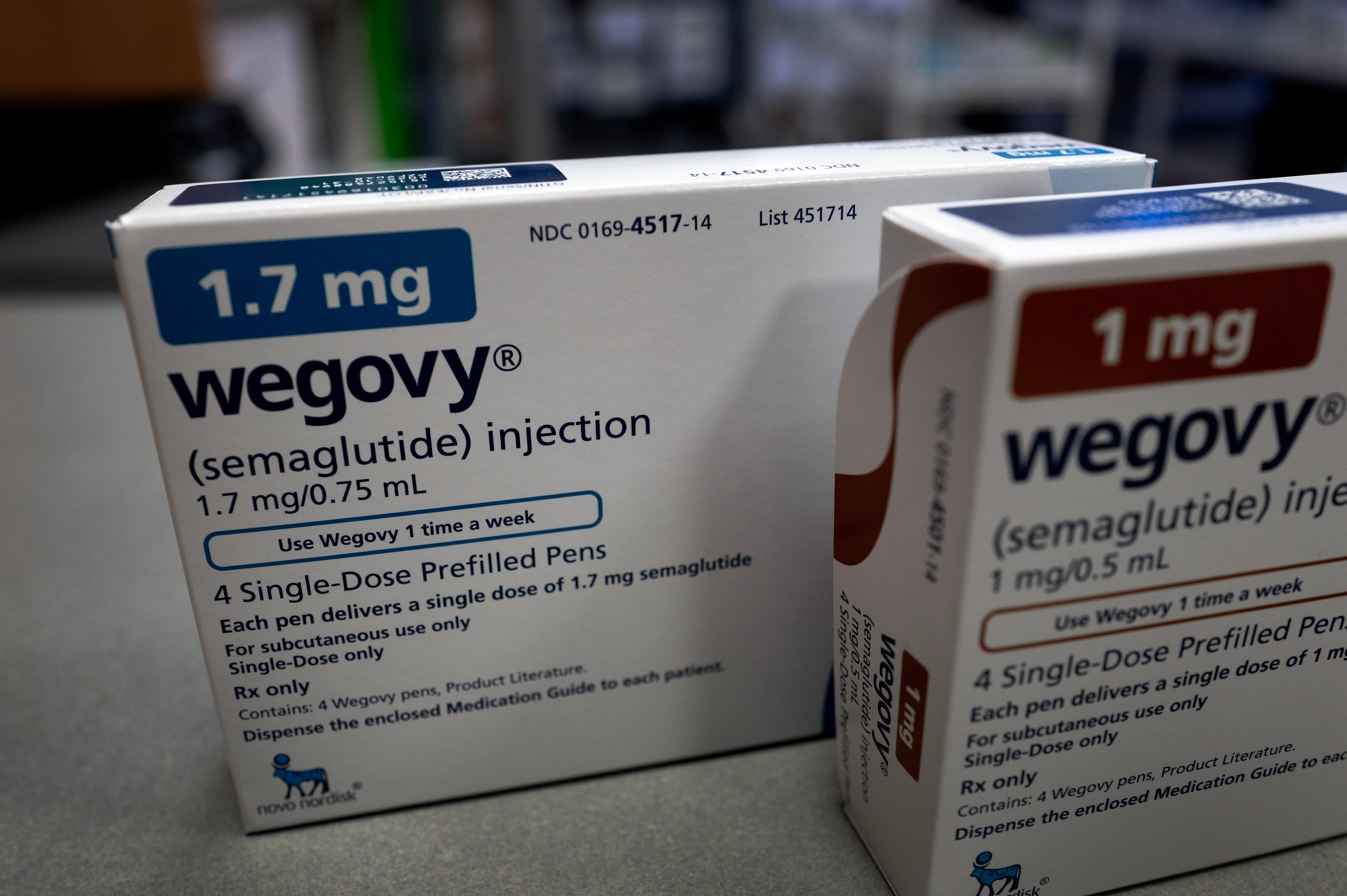 Injectable weight-loss medication Wegovy is available at New City Halstead Pharmacy in Chicago, Illinois