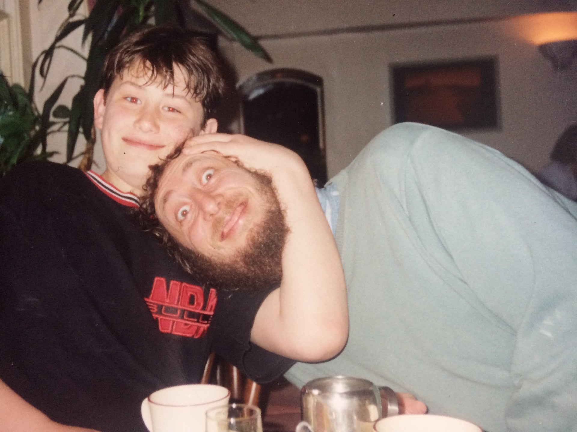 Michael Rosen with his son Eddie
