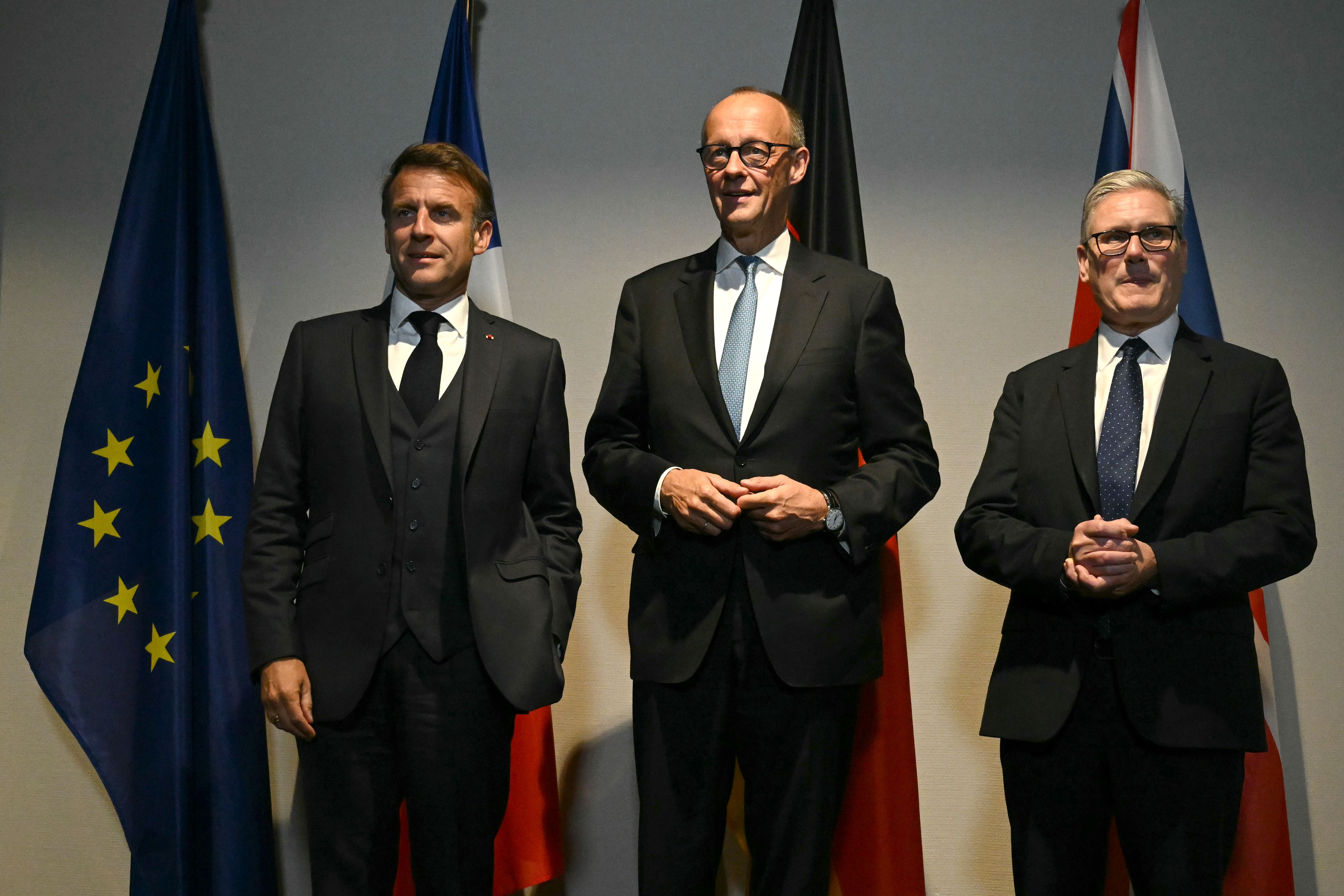 Keir Starmer spoke with his French and German counterparts at The Hague