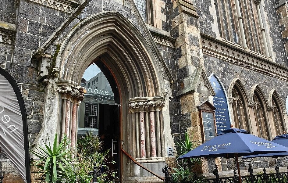 Heaven Coffee is tucked inside a Methodist church