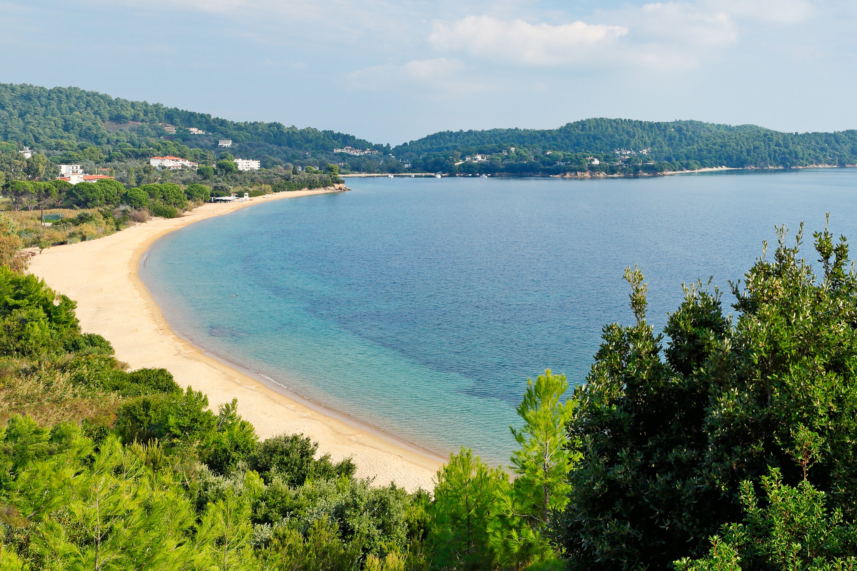 Agia Paraskevi beach is situated on the south coast of Skiathos