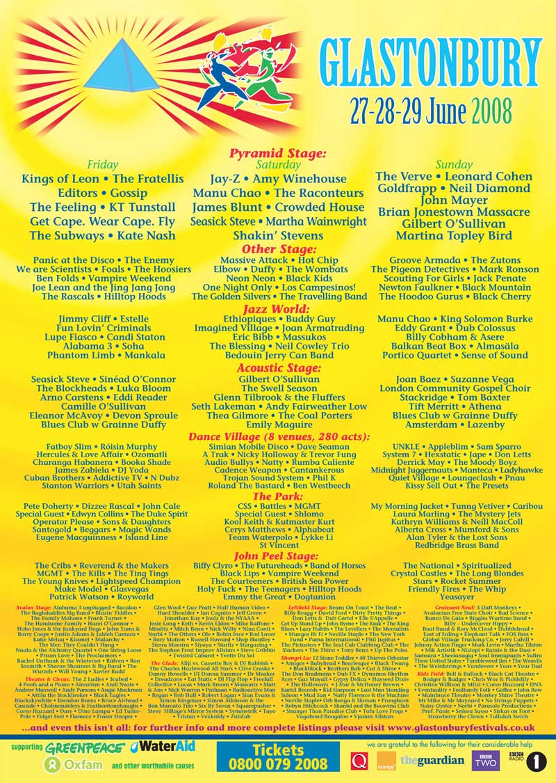 The 2008 line-up